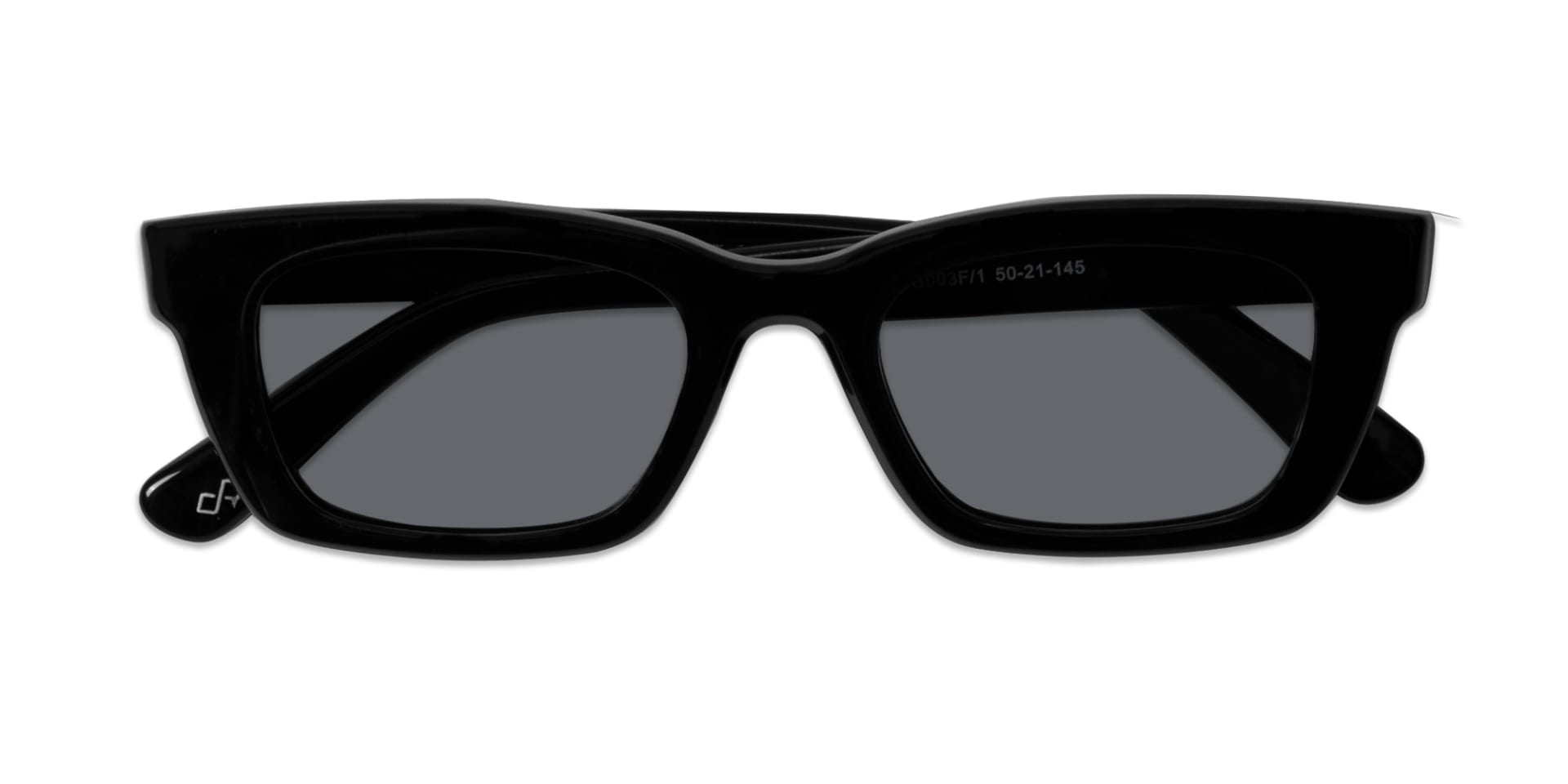Black Acetate Full-Rim Rectangle Sunglasses-6