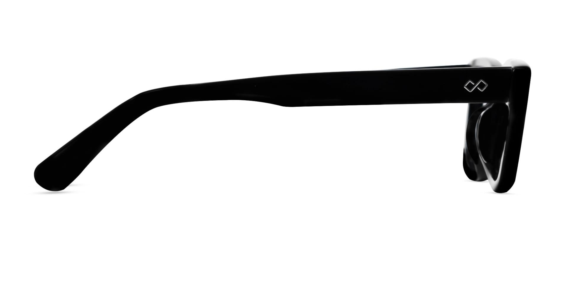 Black Acetate Full-Rim Rectangle Sunglasses-4
