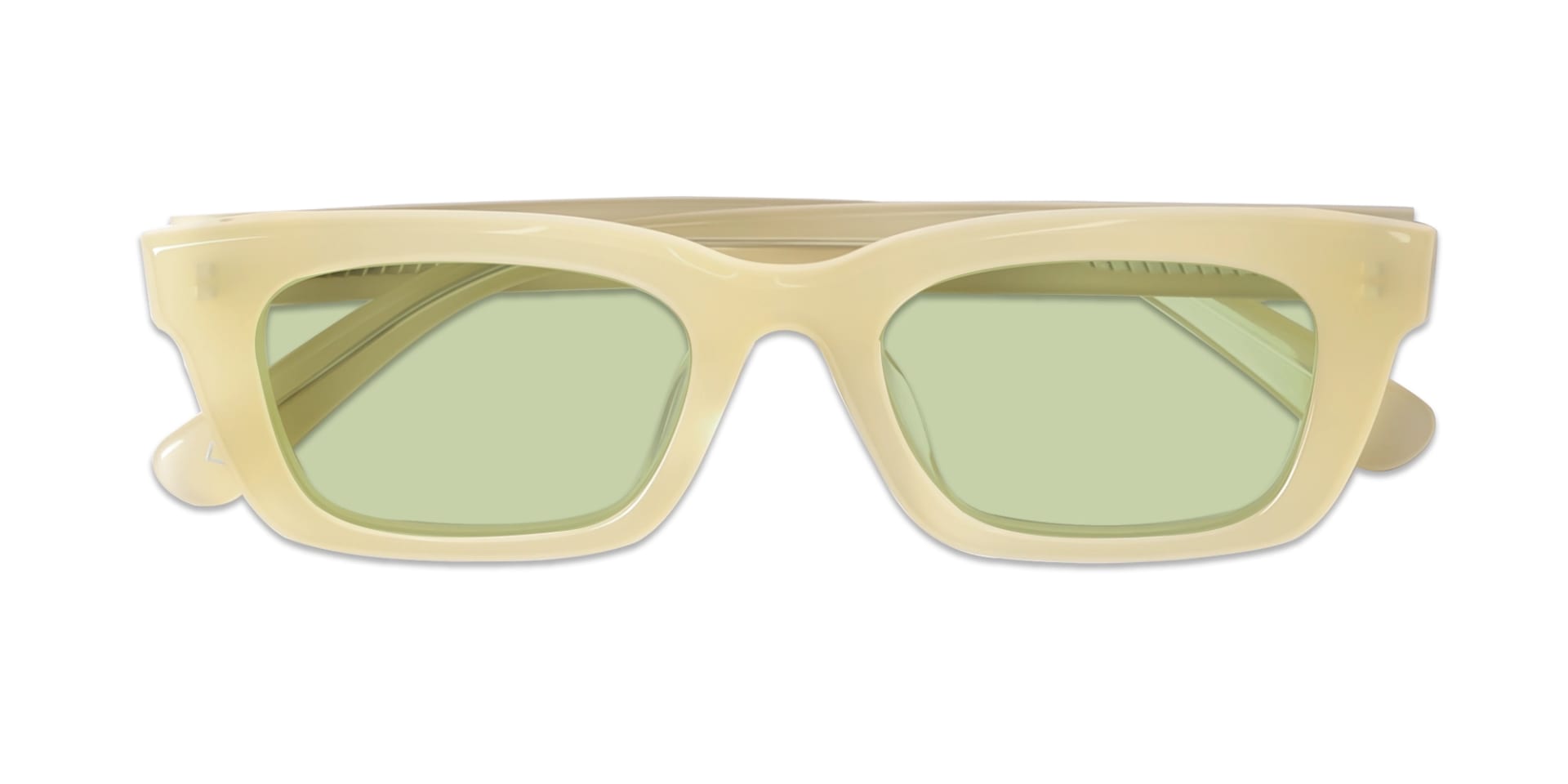 Rich Cream Acetate Full-Rim Rectangle Sunglasses-6