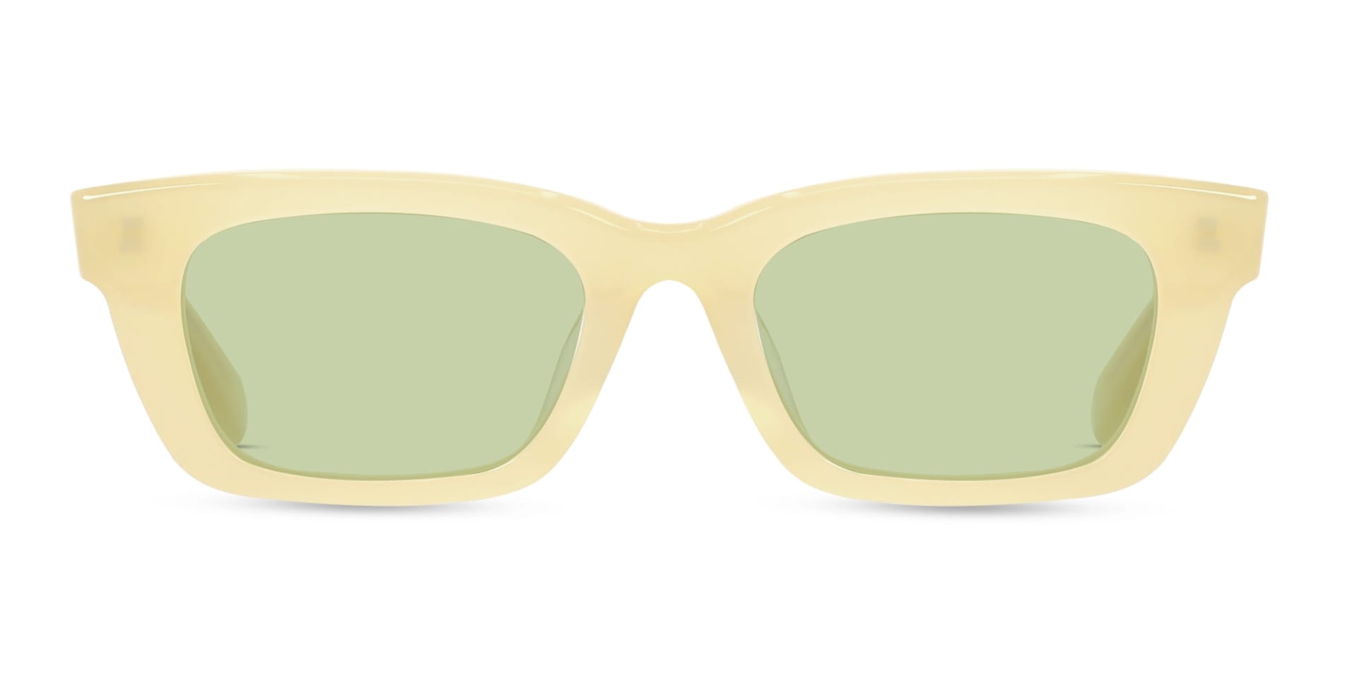 Rich Cream Acetate Full-Rim Rectangle Sunglasses-1