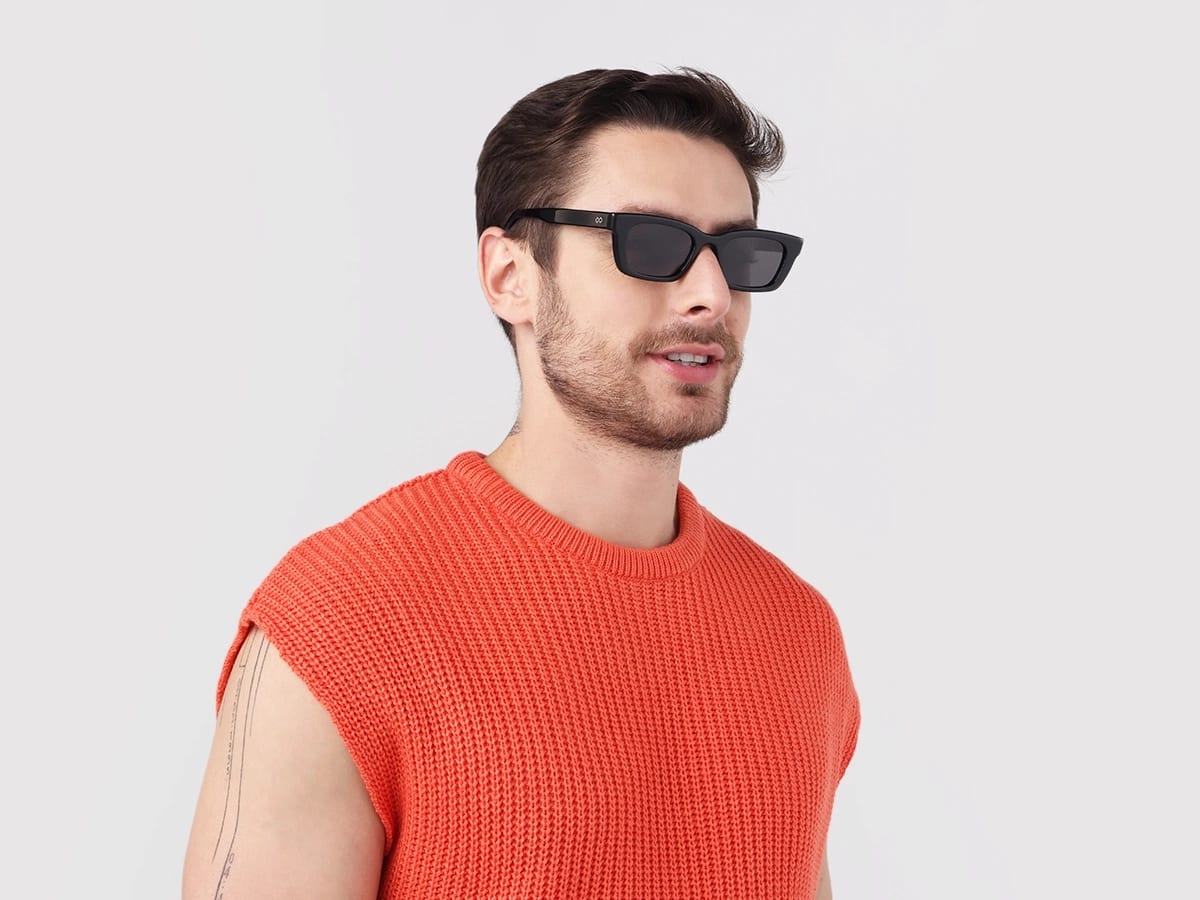 Black Acetate Full-Rim Rectangle Sunglasses-43
