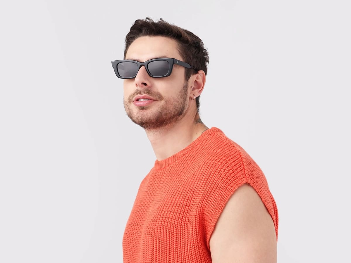 Black Acetate Full-Rim Rectangle Sunglasses-42