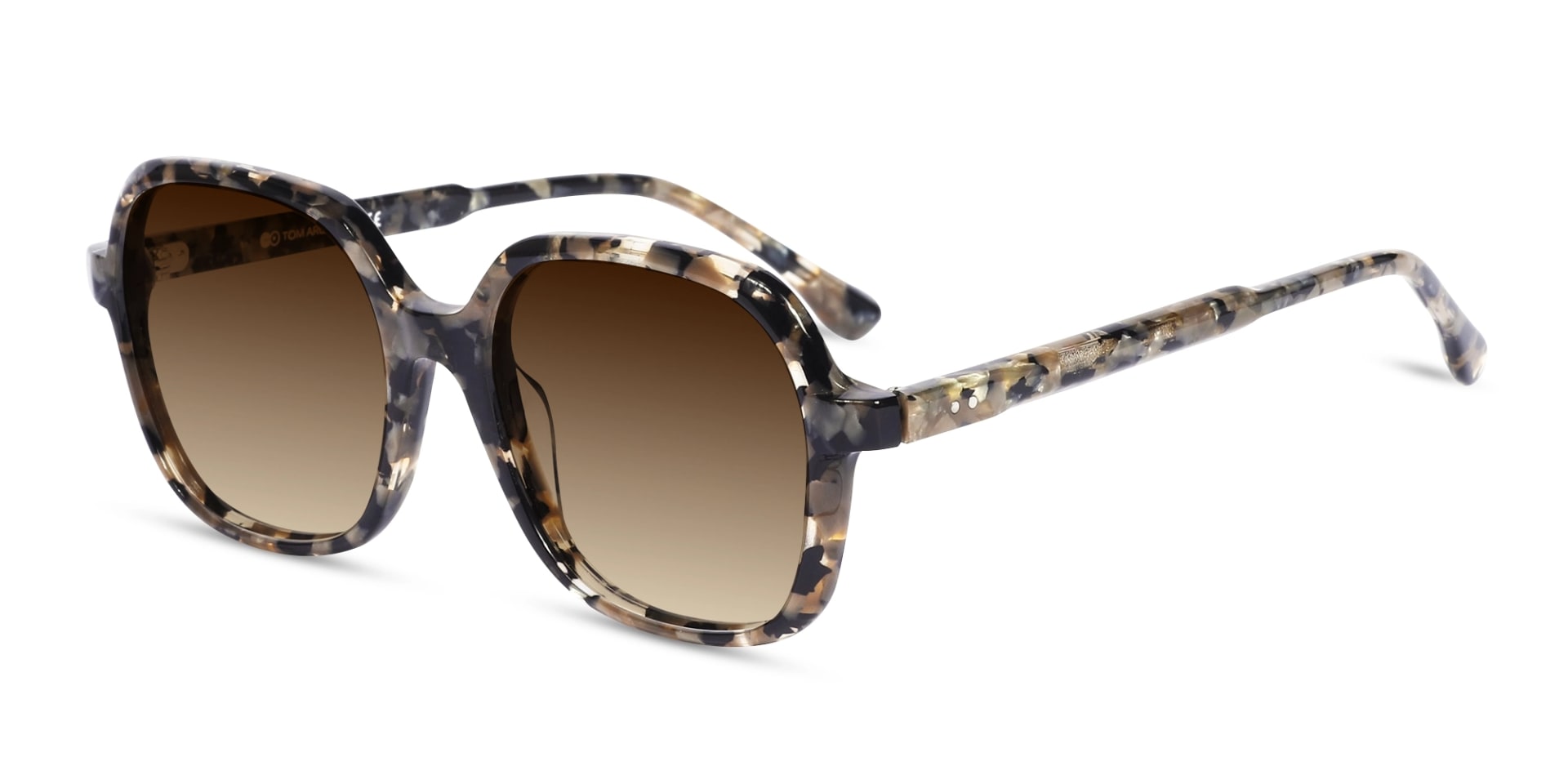 Brown Gradient Tinted Square Sunglasses