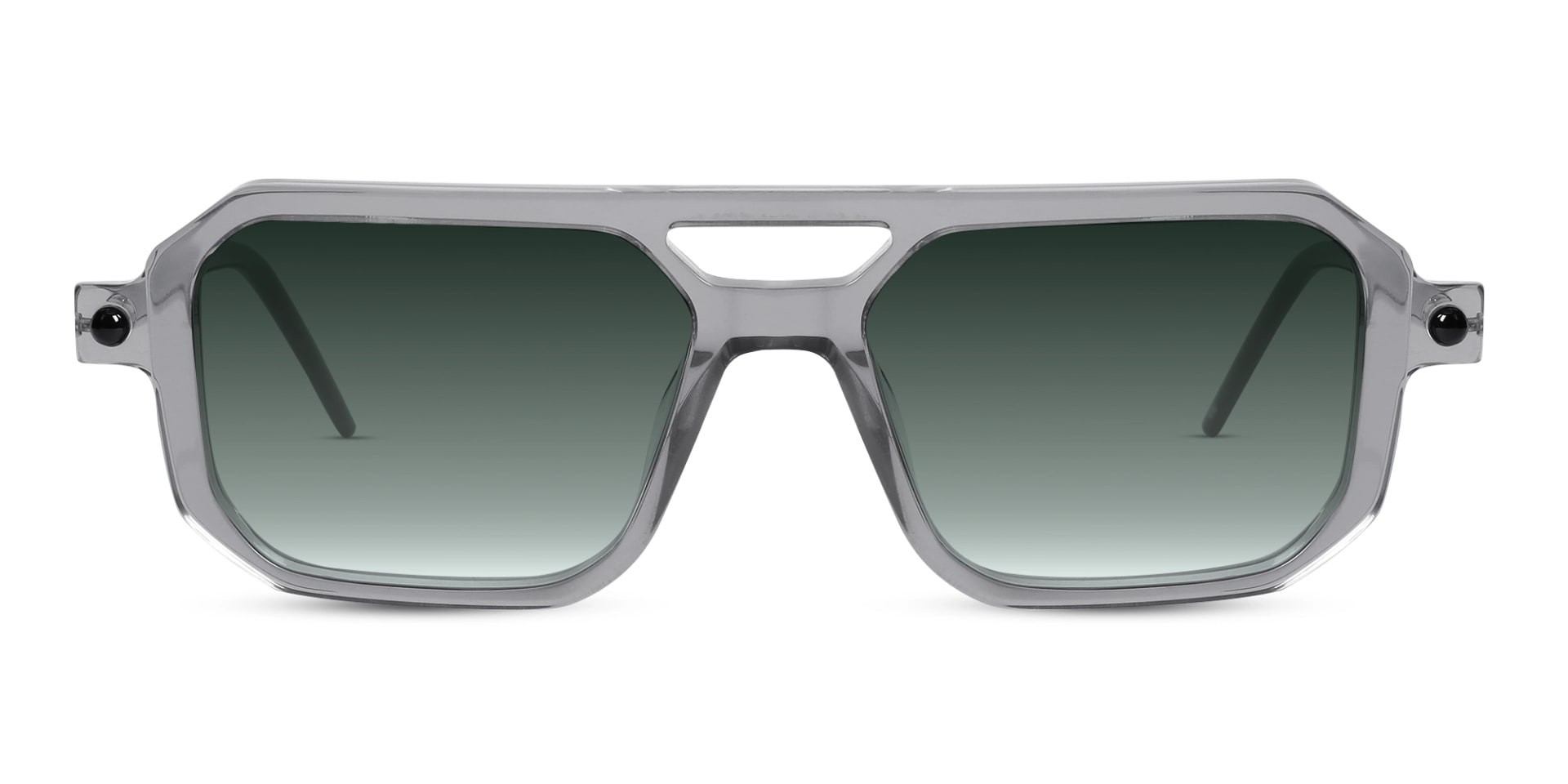 Rectangle Green Gradient Tint Sunglasses-1