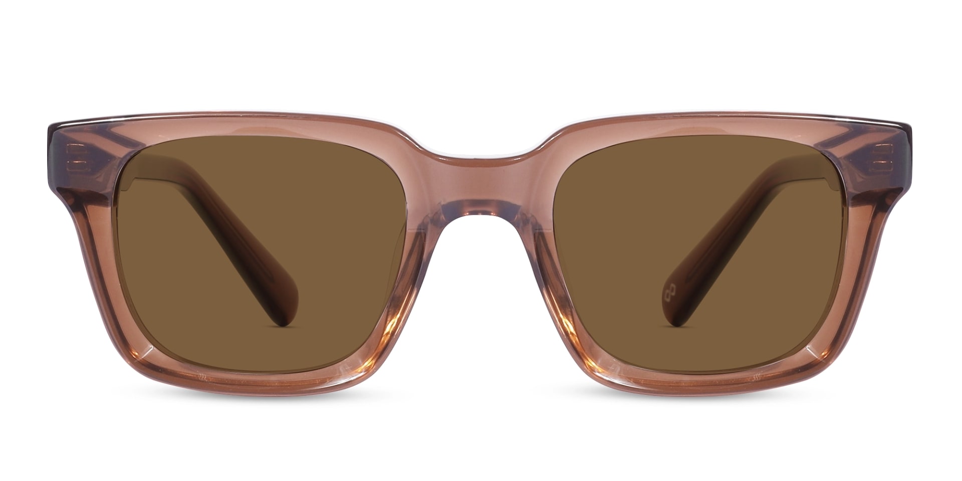 Solid Dark Brown Tint Sunglasses-1