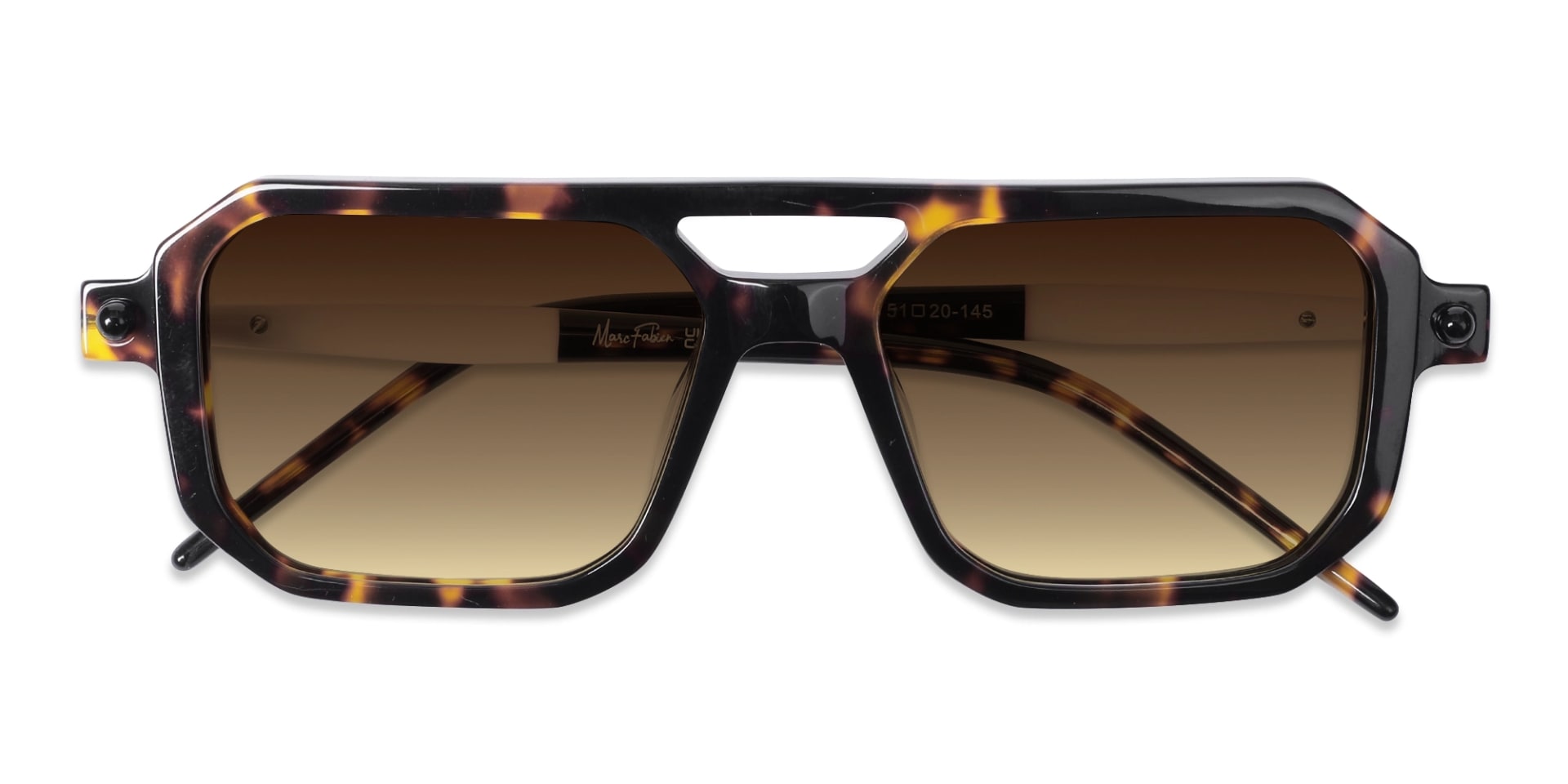 Tortoise Glasses With Brown Gradient Tint Sunglasses-6