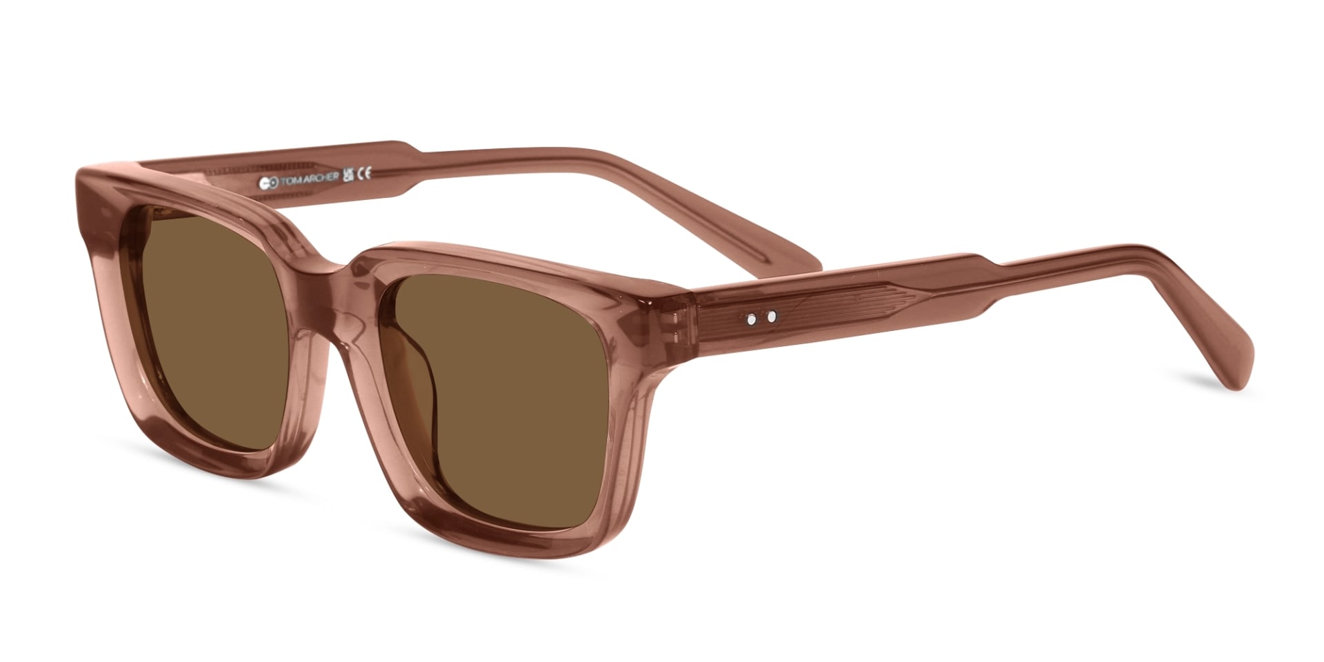 Solid Dark Brown Tint Sunglasses-3
