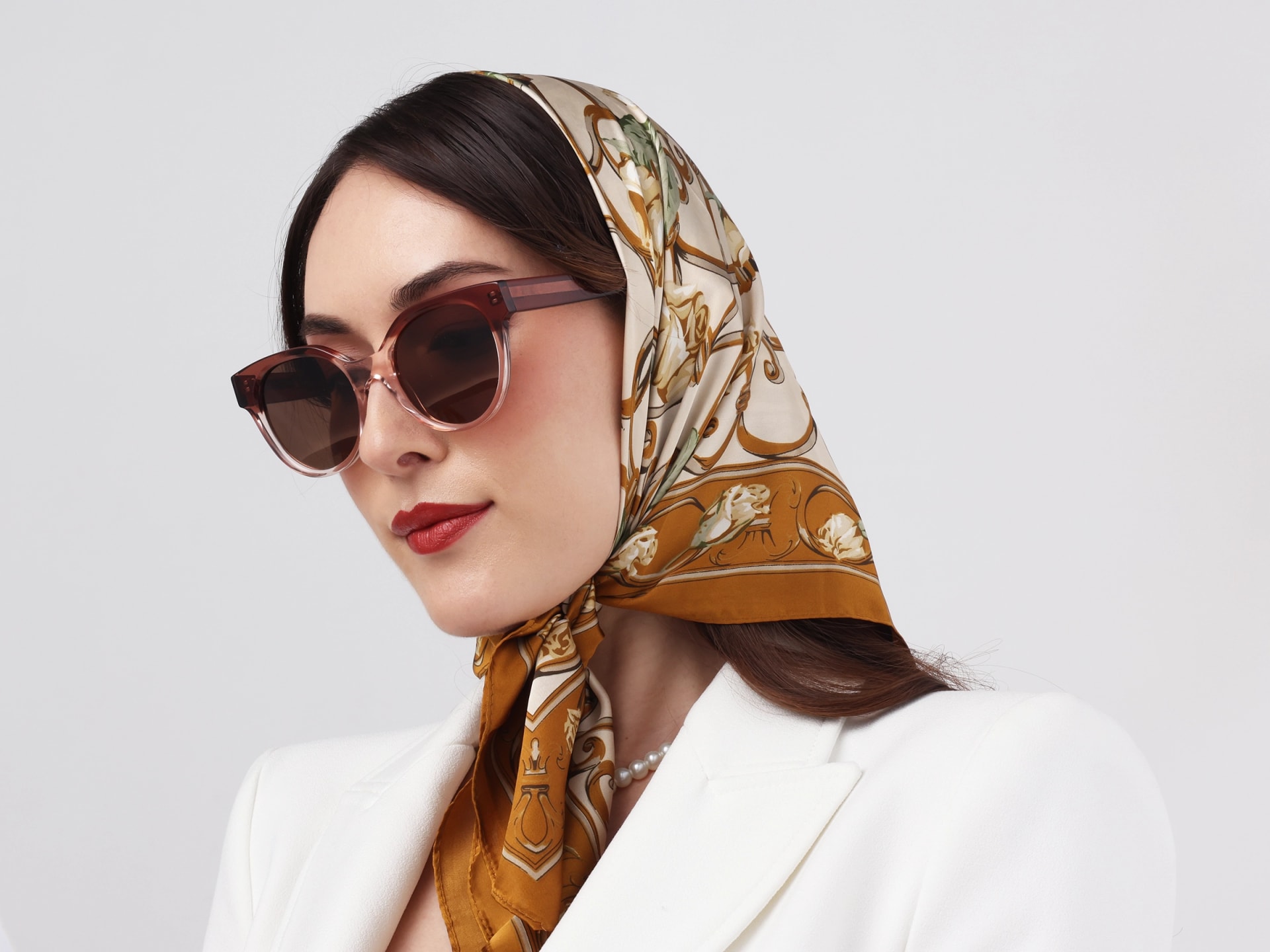 Round Oversized Brown Tint Sunglasses For Women