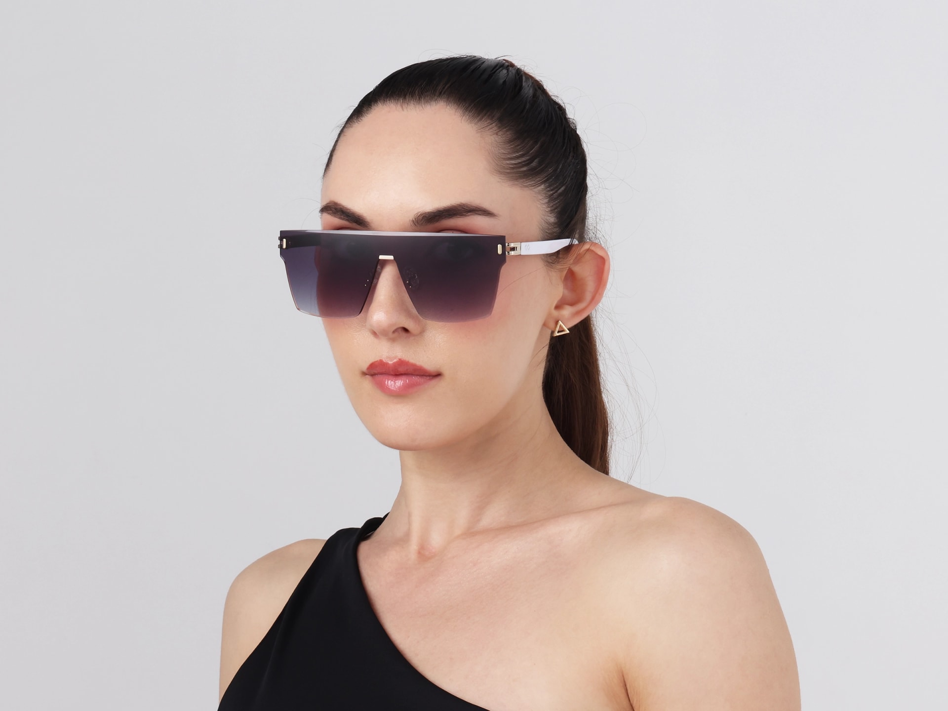 Square Grey Gradient Tint Sunglasses