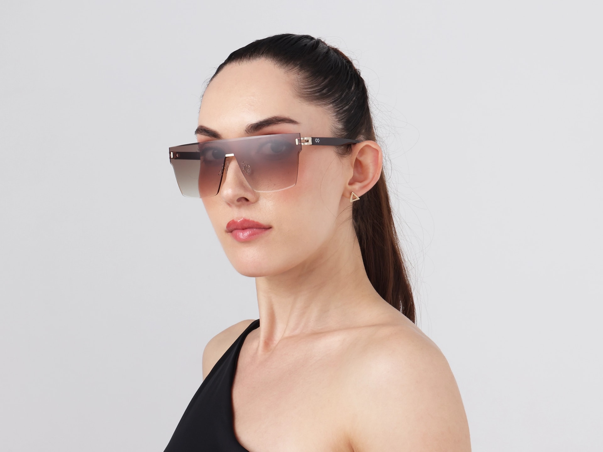 Square Brown Gradient Tint Sunglasses