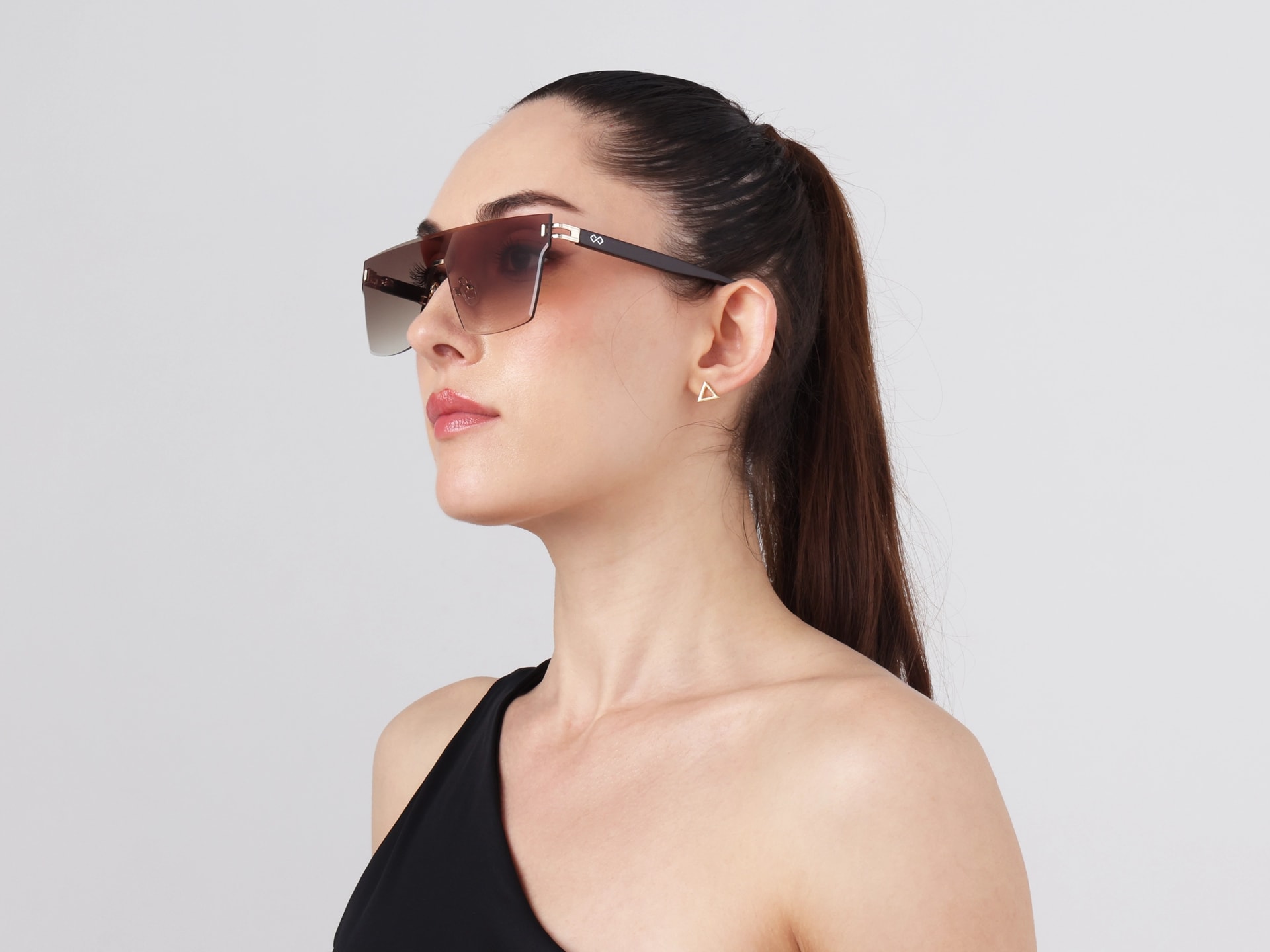 Square Brown Gradient Tint Sunglasses
