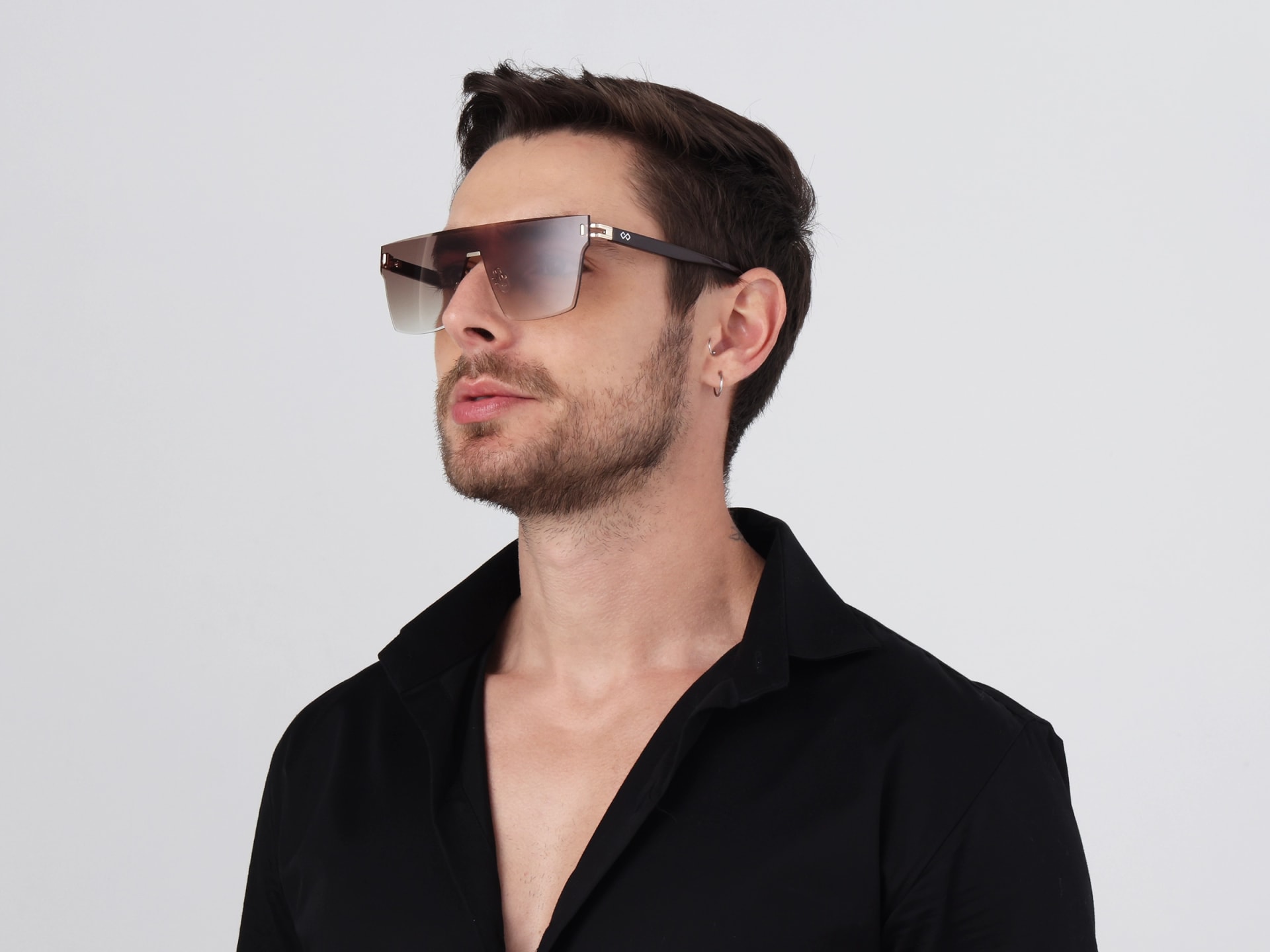 Square Brown Gradient Tint Sunglasses