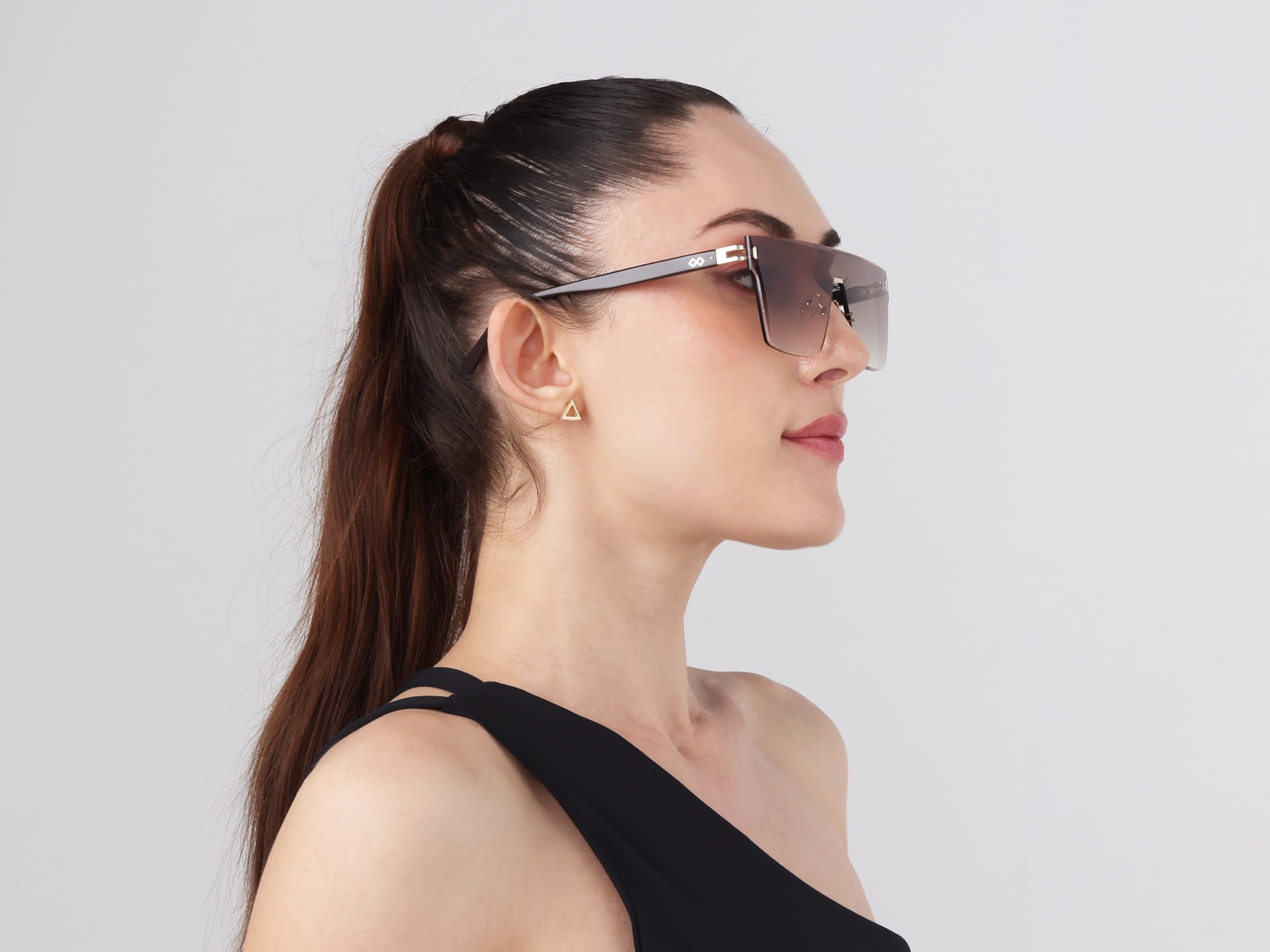 Square Brown Gradient Tint Sunglasses