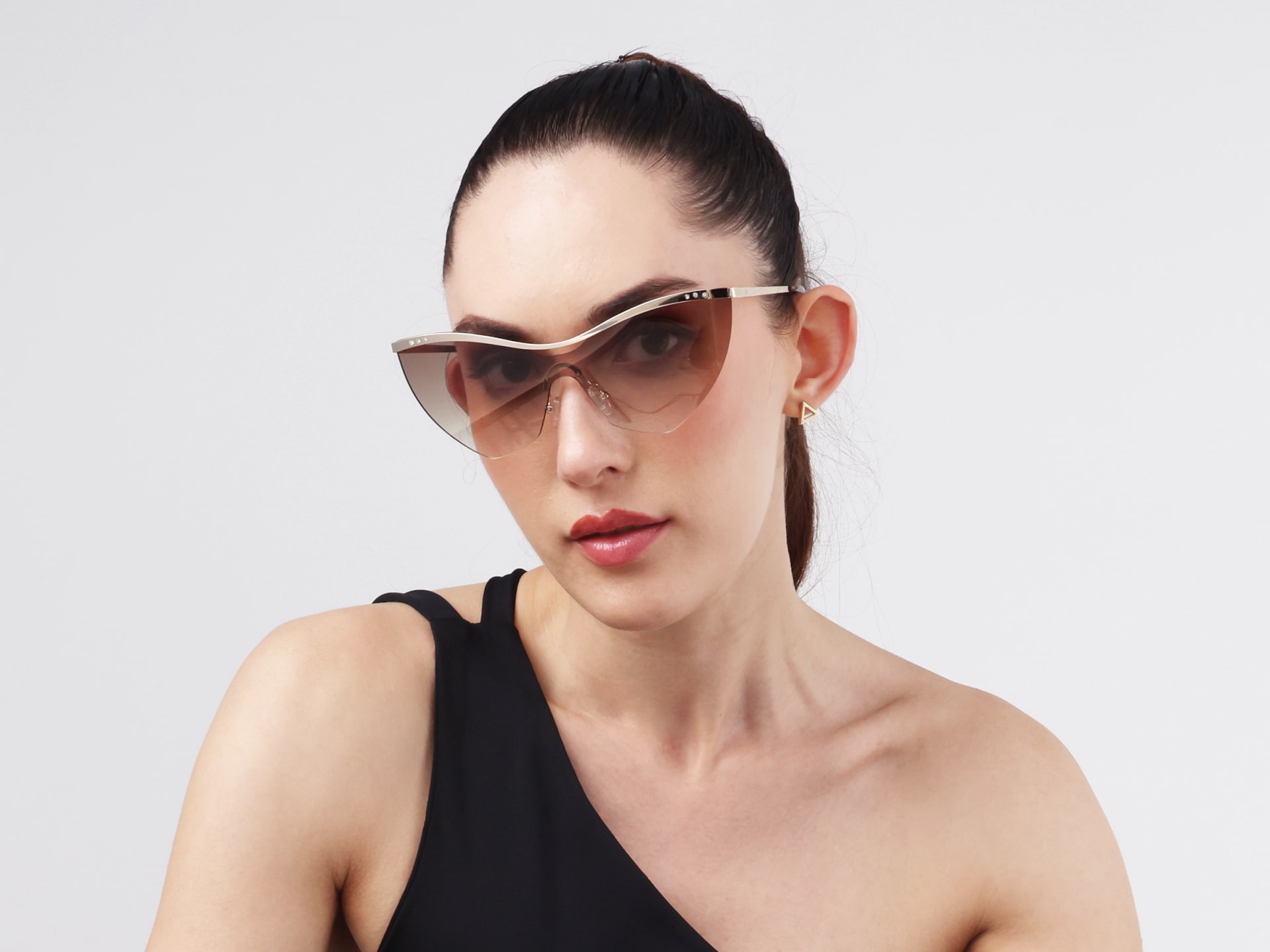 Cat Eye Brown Gradient Tint Sunglasses