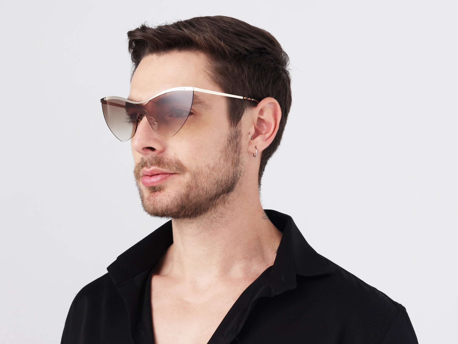 Cat Eye Brown Gradient Tint Sunglasses