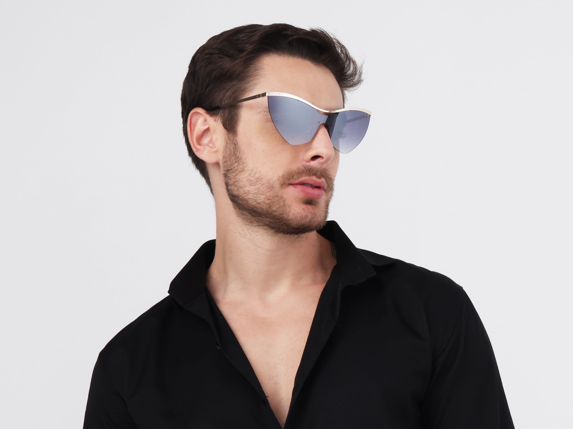 Cat-Eye Purpelish Grey Gradient Tint Sunglasses