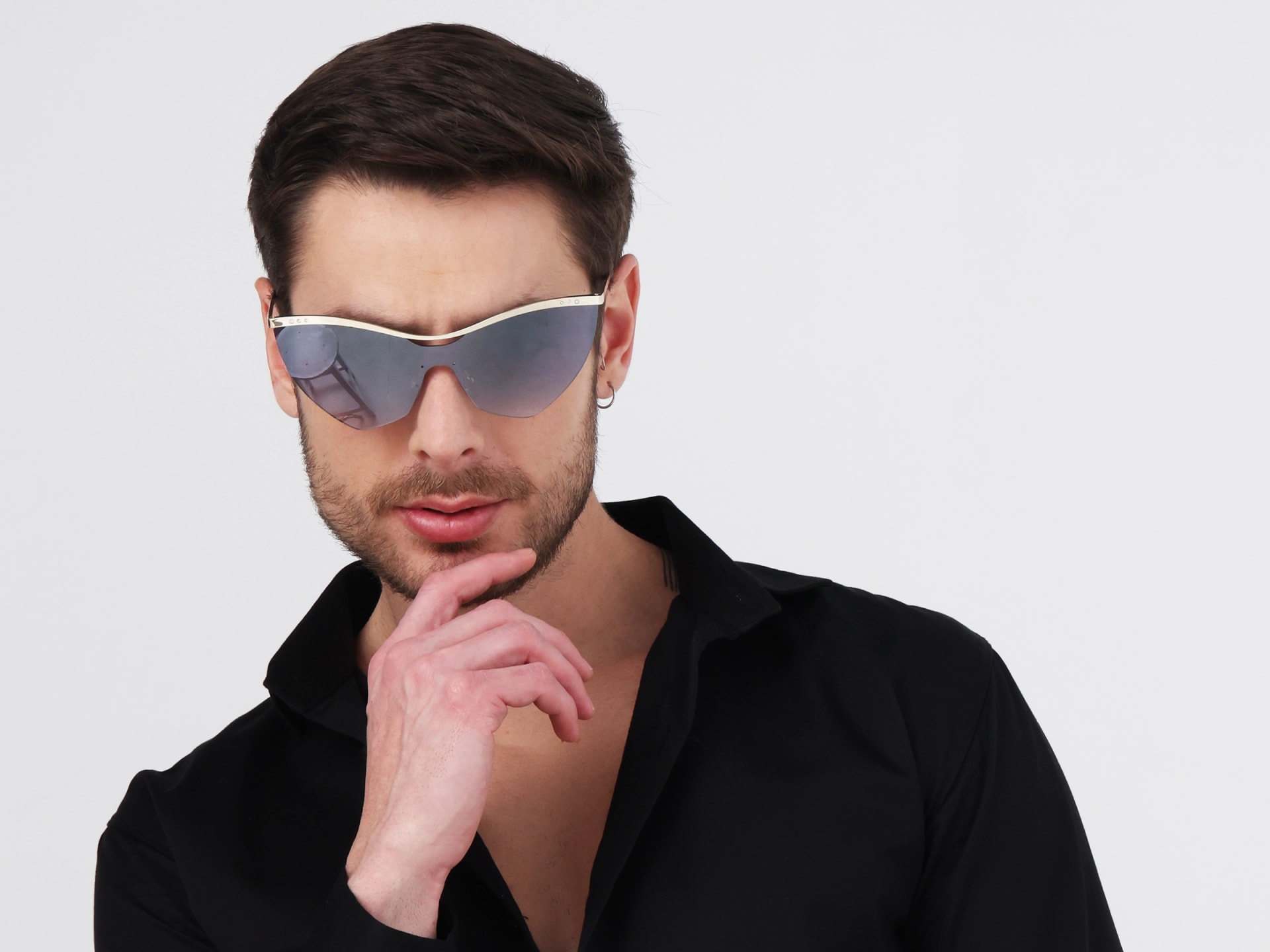 Cat-Eye Purpelish Grey Gradient Tint Sunglasses