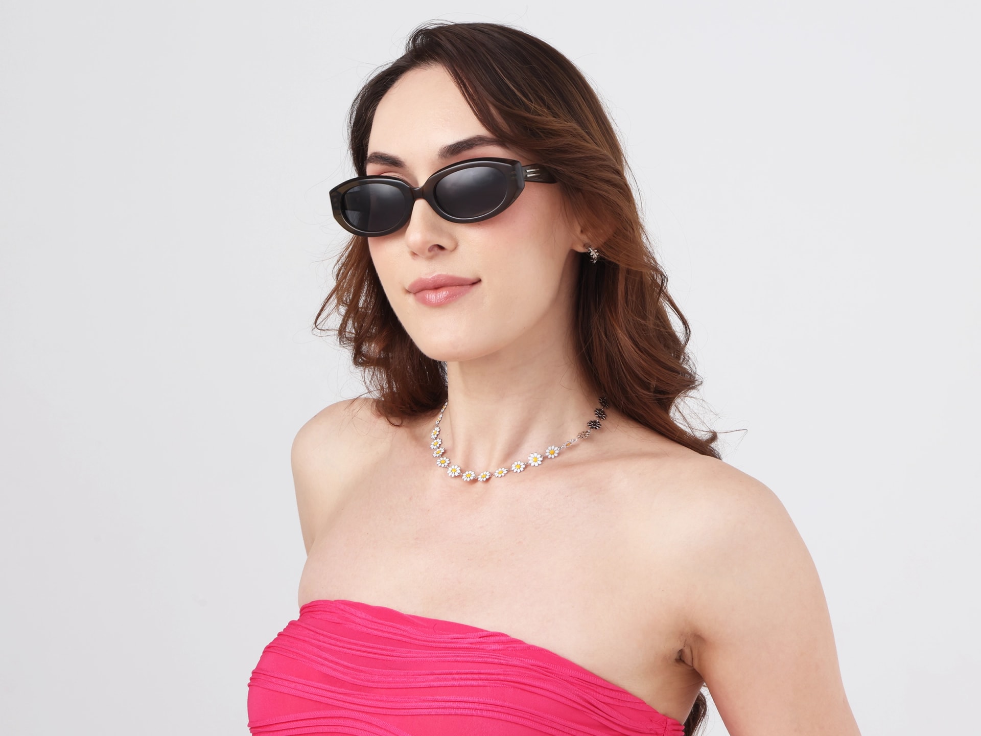 Crystal Khaki Oval Acetate Full-Rim Sunglasses-12