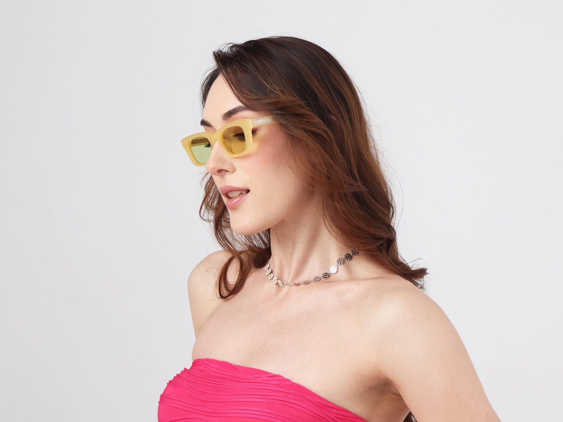 Rich Cream Acetate Full-Rim Rectangle Sunglasses-12