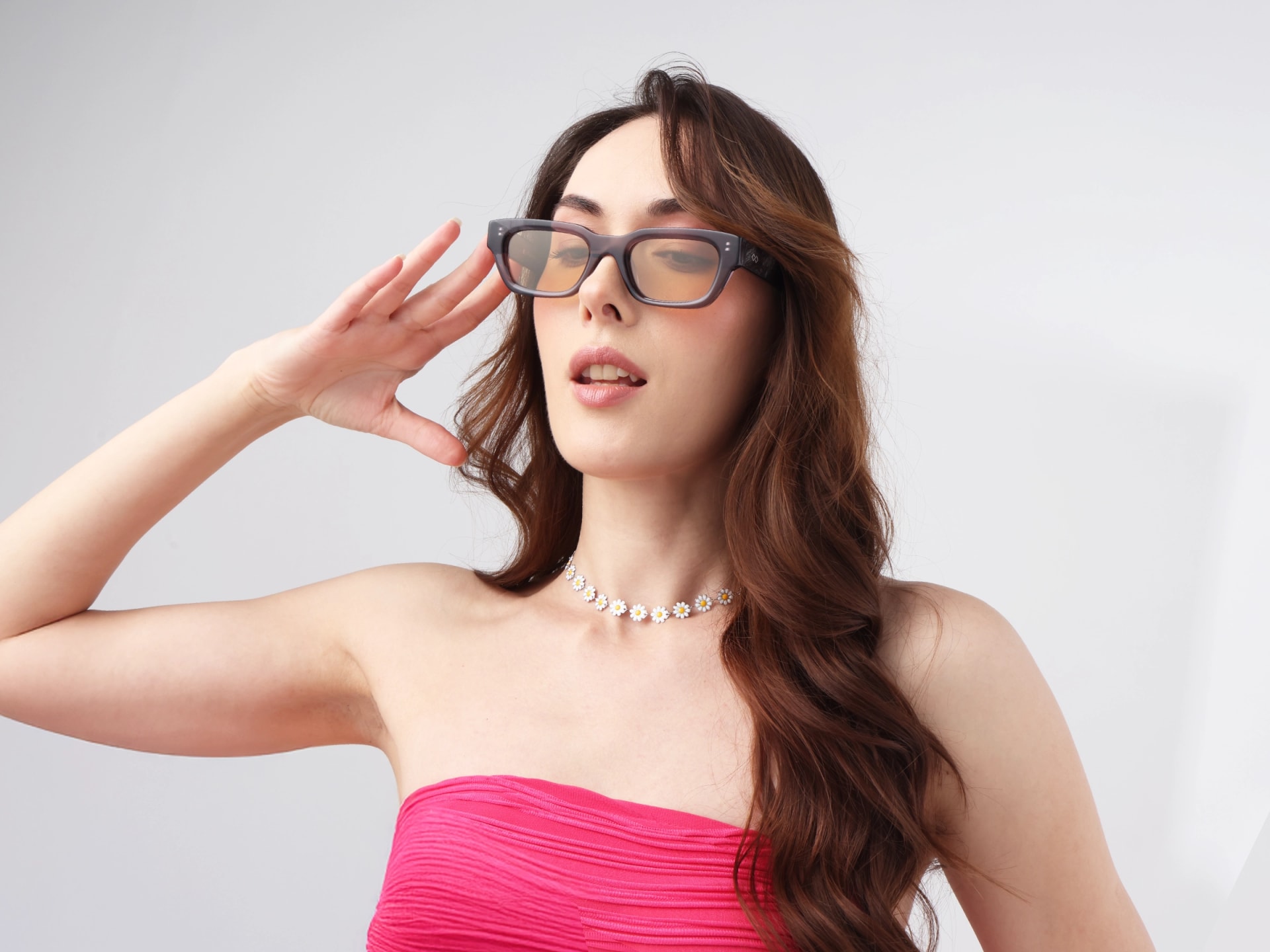 Acetate Full-Rim Rectangle Sunglasses -12