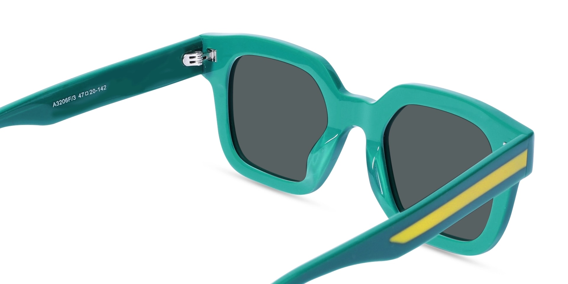 Dark Grey Solid Tint Square Sunglasses