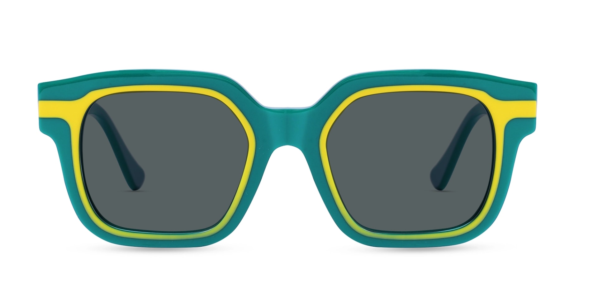 Dark Grey Solid Tint Square Sunglasses