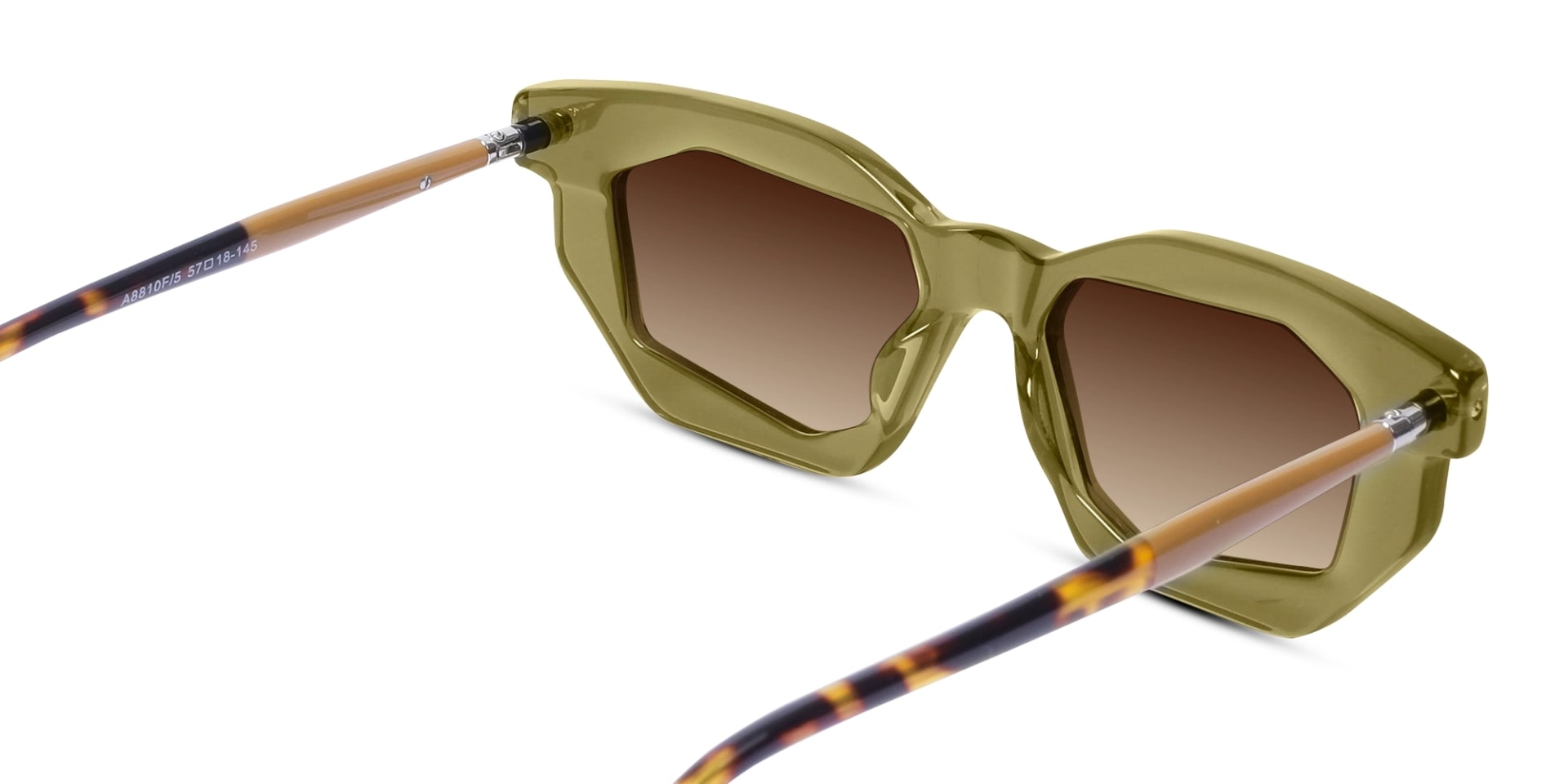 Brown Gradient Rectangular Sunglasses