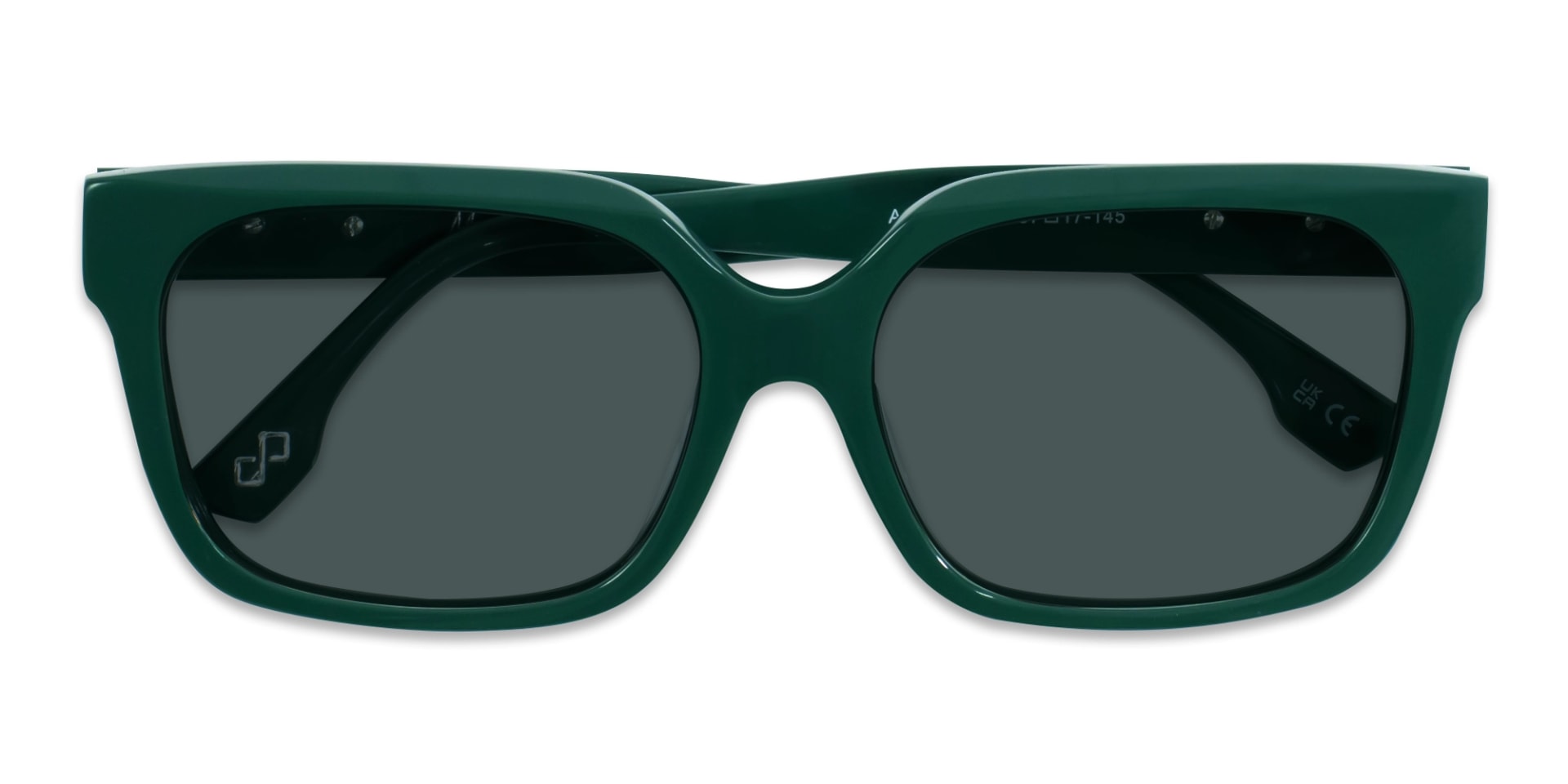 Square Full-Rim Dark Grey Tint Sunglasses