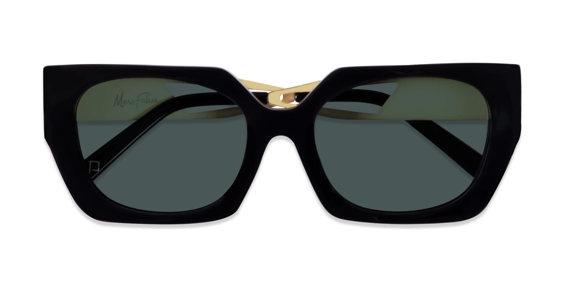 Square Dark Grey Solid Tinted Sunglasses-6