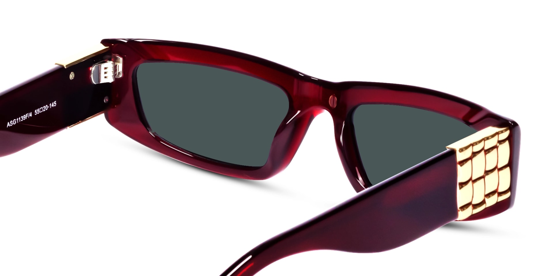 Cherry Red Frame With Dark Grey Tint Sunglasses
