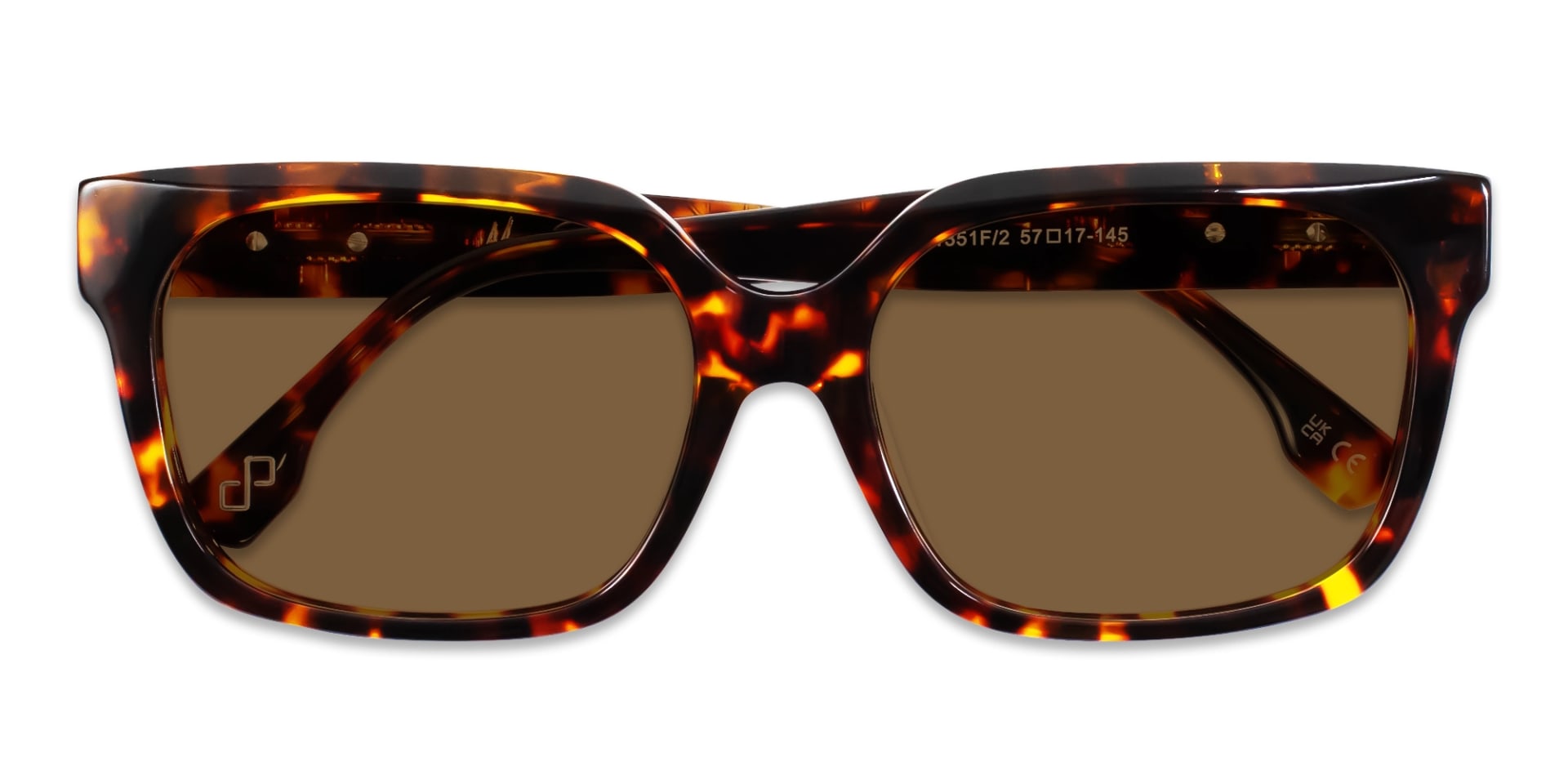 Square Full Rim Dark Grey Tinted Sunglasses