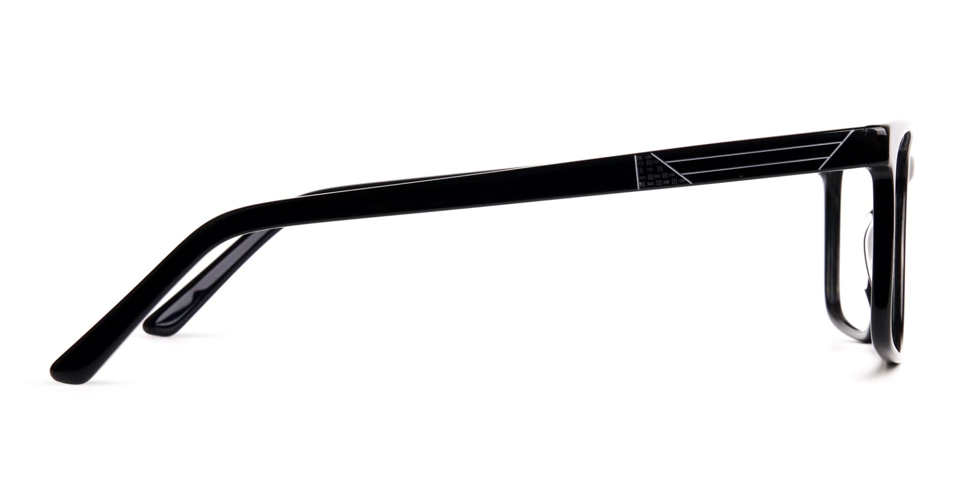 designer black rectangular glasses frames-4