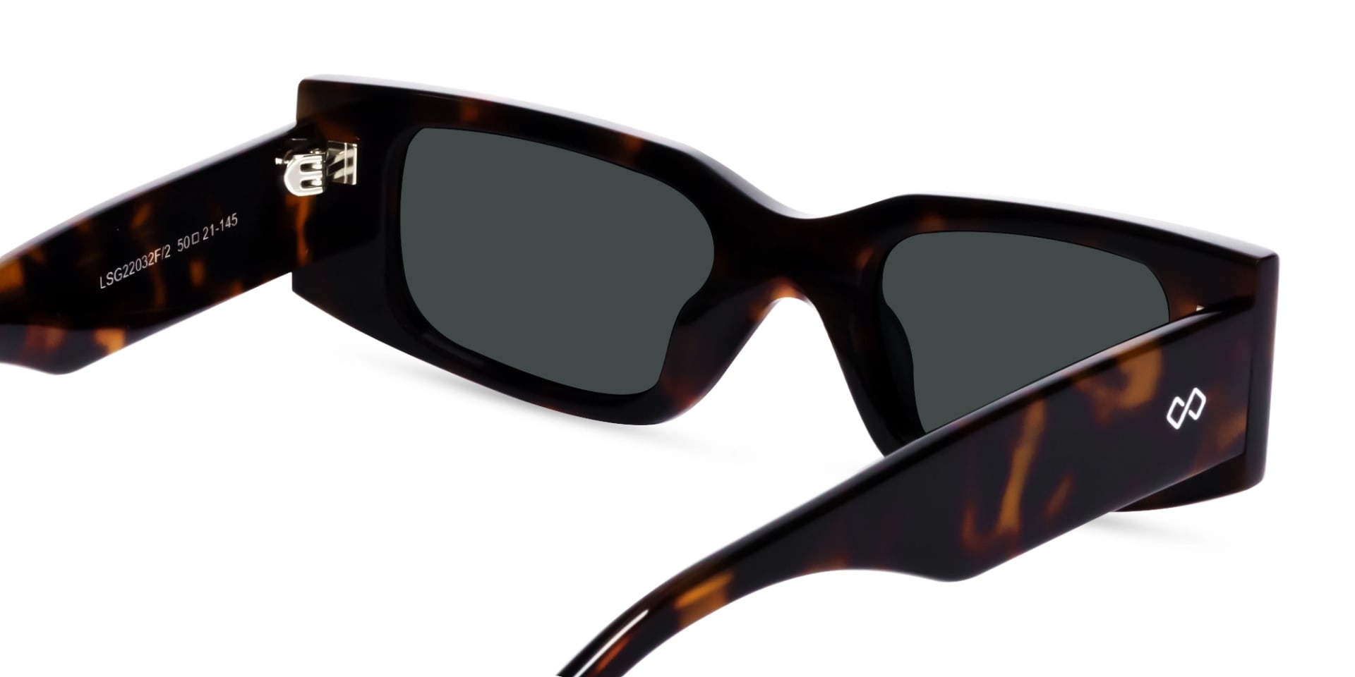 Rectangle Frame With Dark Grey Tint Sunglasses-5