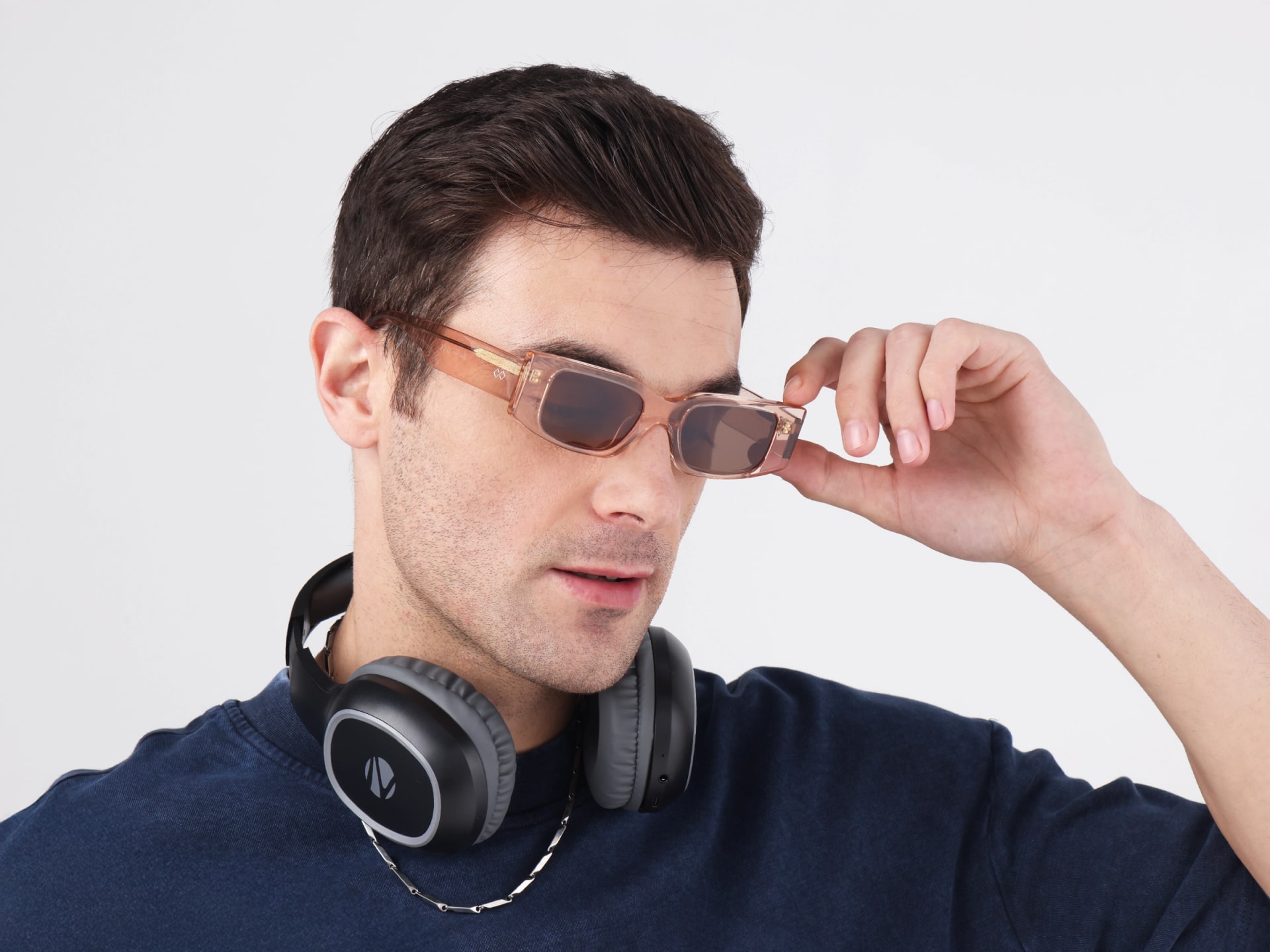 Rectangle Acetate Full-Rim Brown Tint Sunglasses-43