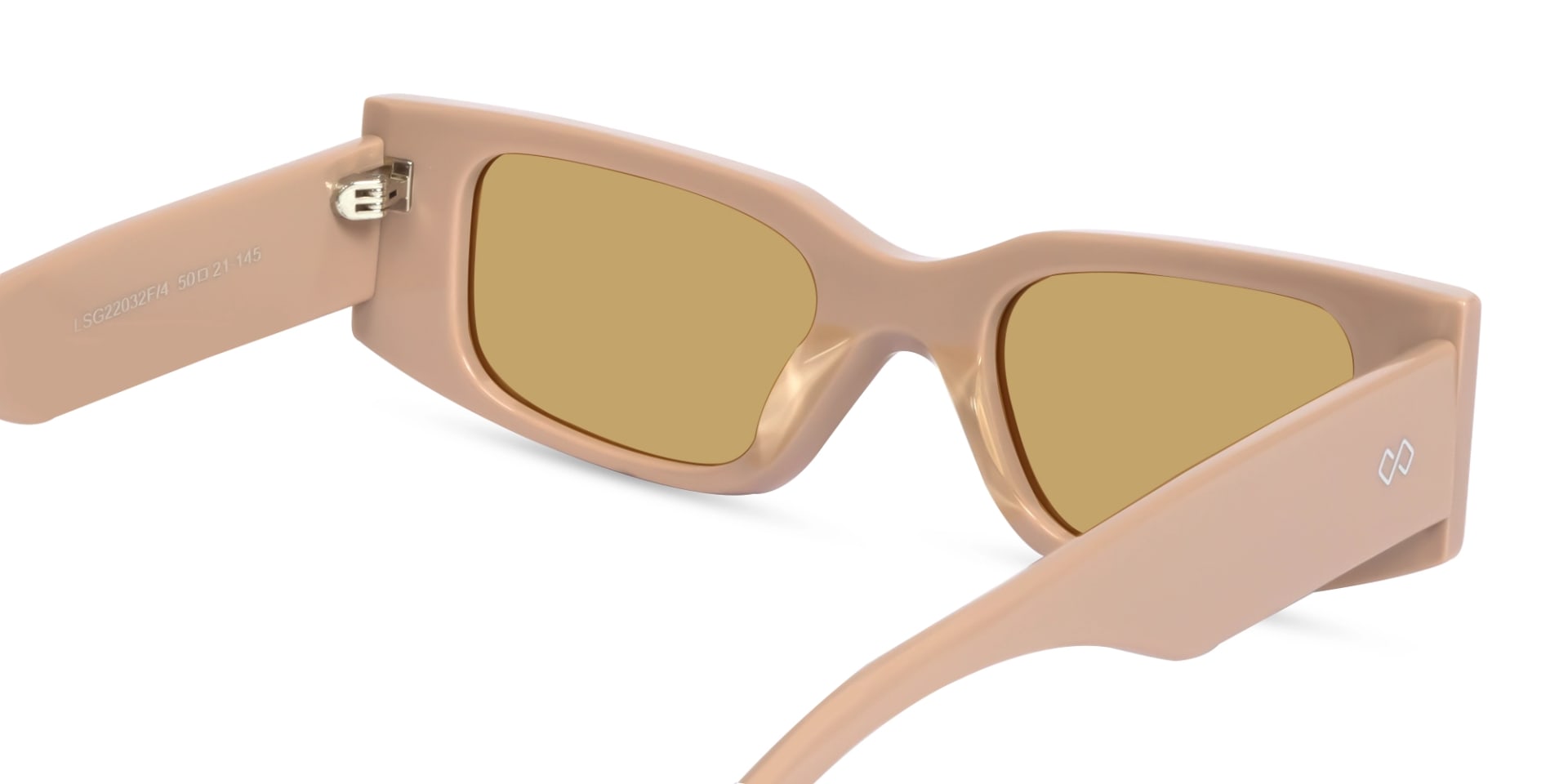 Rectangle Full-Rim Brown Tint Sunglasses-5