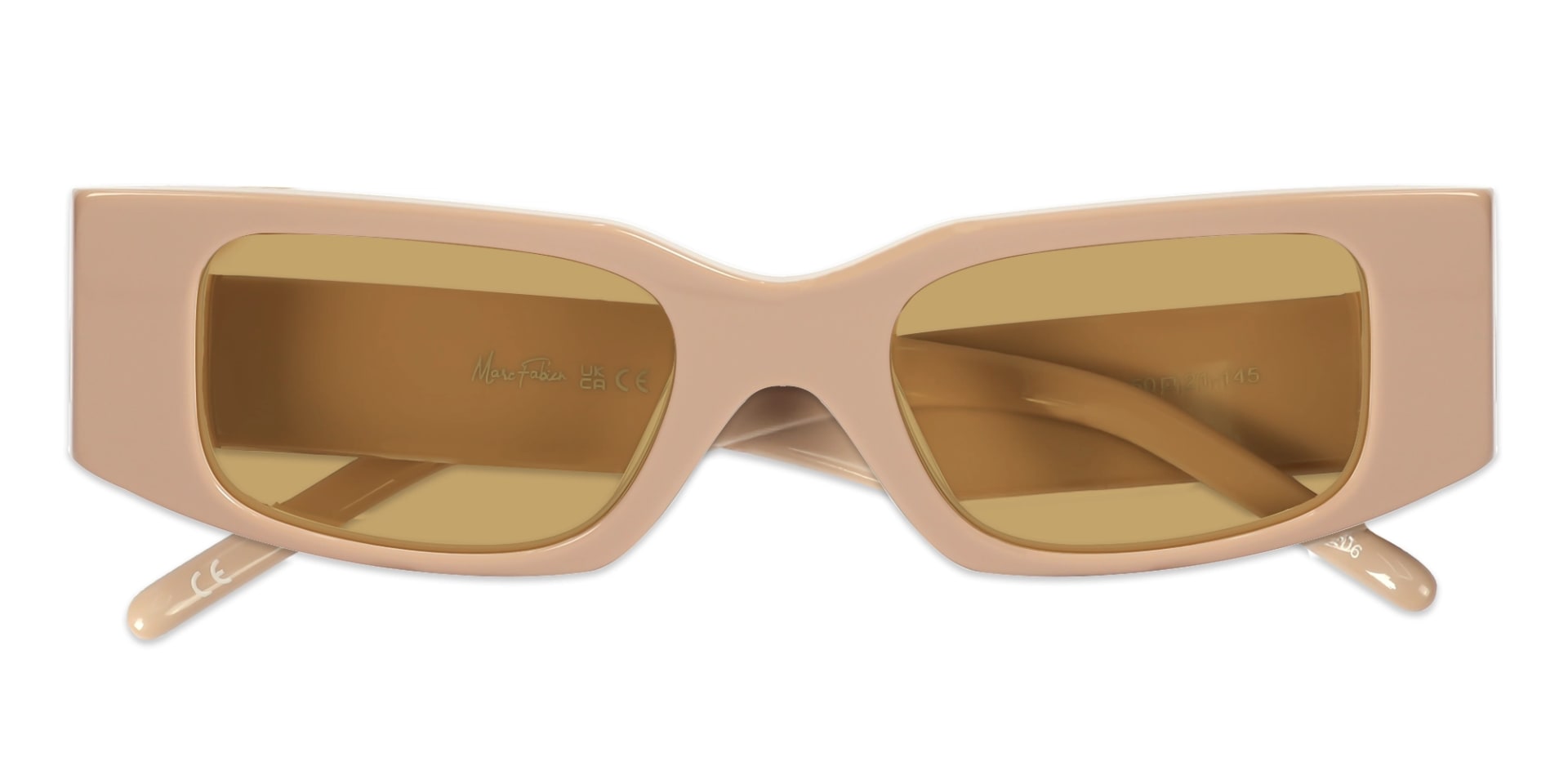 Rectangle Full-Rim Brown Tint Sunglasses-6