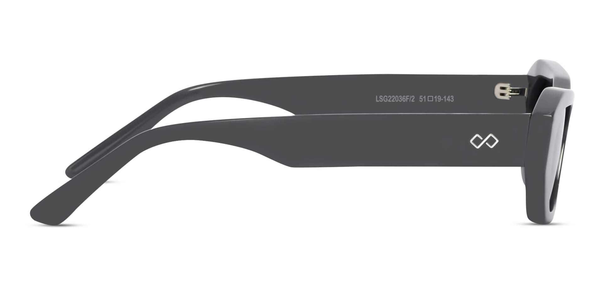 Geometric Sunglasses With Dark Grey Polarised Tint