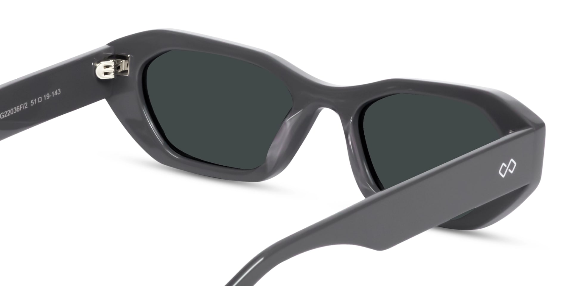 Geometric Sunglasses With Dark Grey Polarised Tint