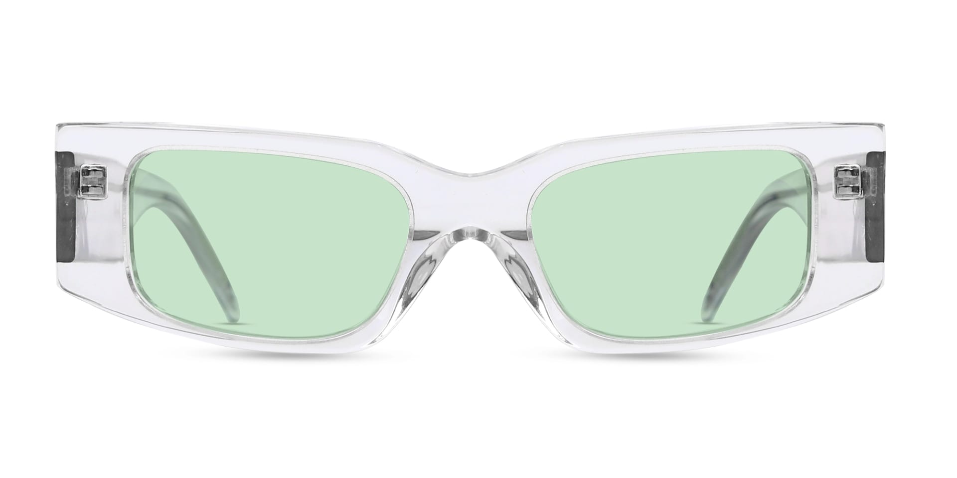 Clear Frame With Light Green Tint Sunglasses-1