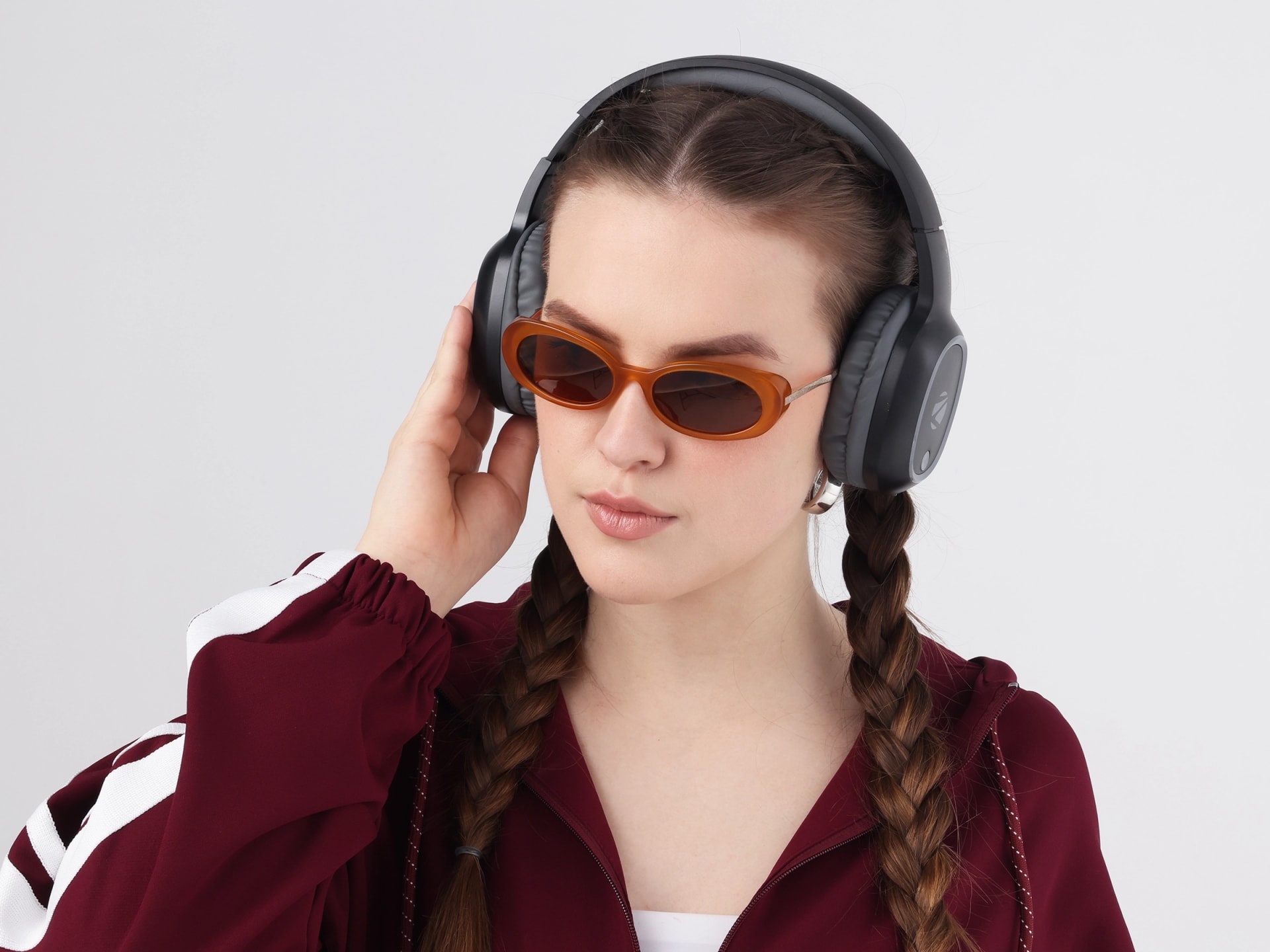 Golden Frame With Dark Grey Tinted Sunglasses-53