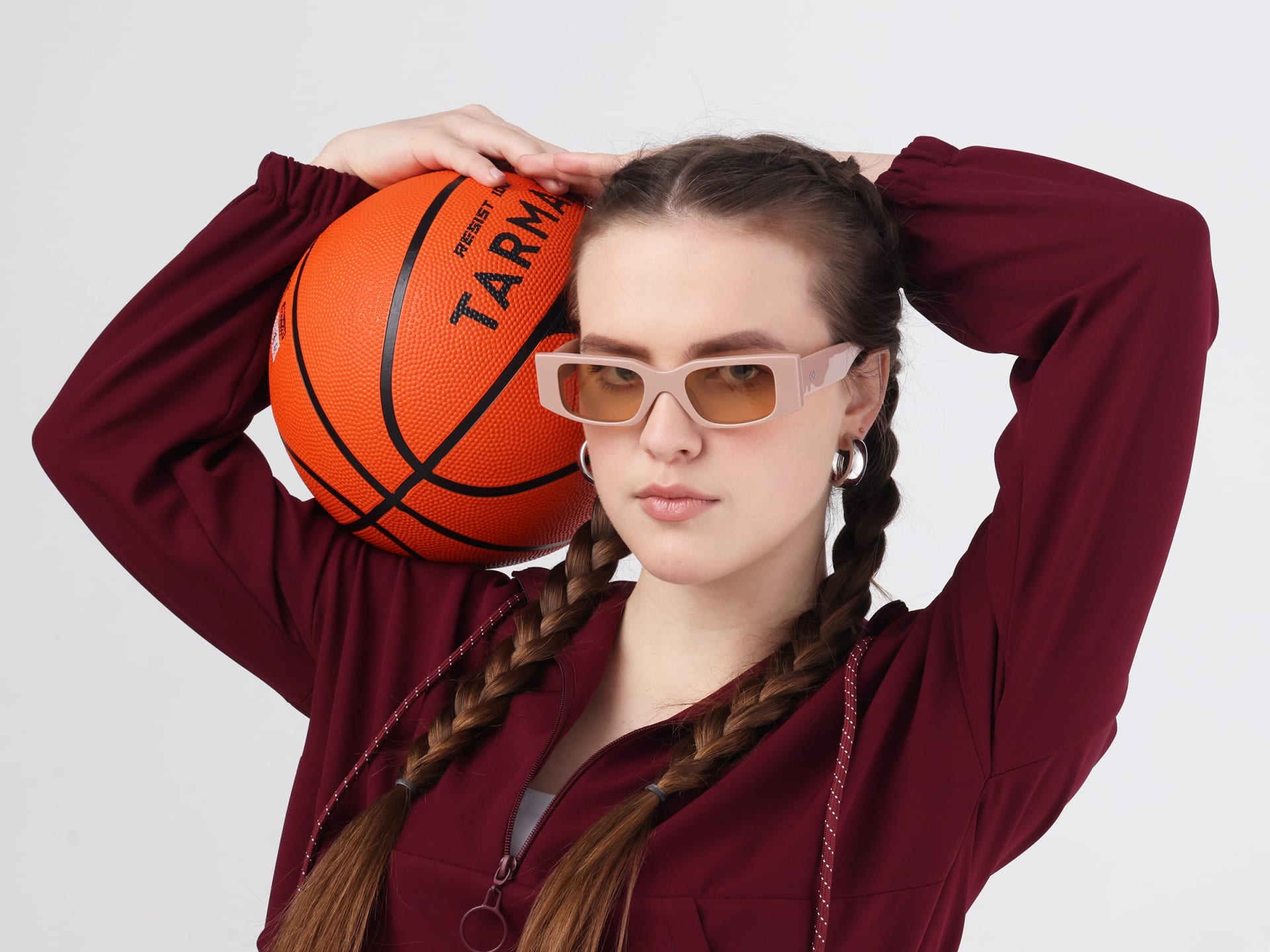 Rectangle Full-Rim Brown Tint Sunglasses-52