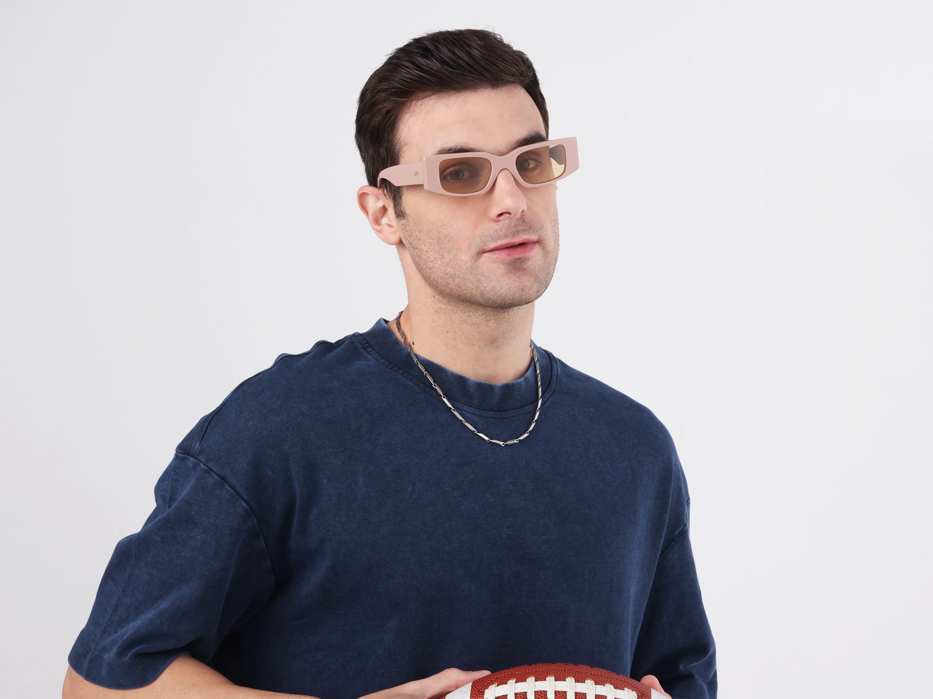 Rectangle Full-Rim Brown Tint Sunglasses-41