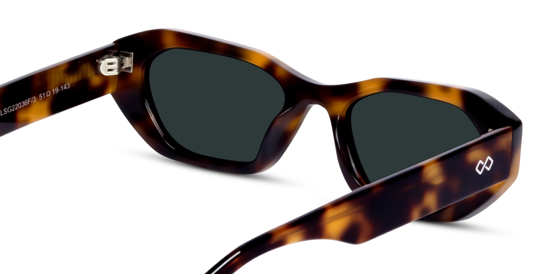 Rectangle Geometric Dark Grey Tint Sunglasses
