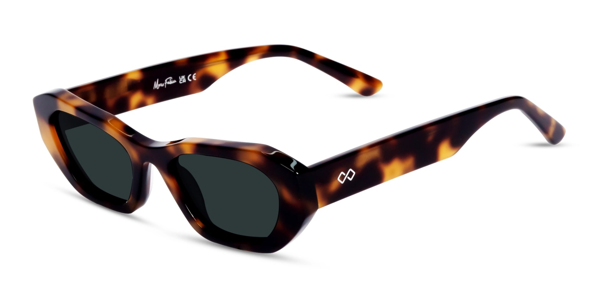 Rectangle Geometric Dark Grey Tint Sunglasses