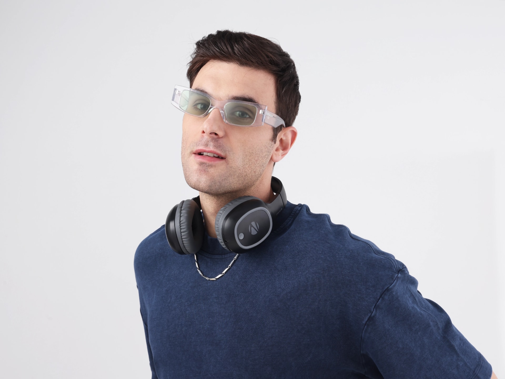 Clear Frame With Light Green Tint Sunglasses-43
