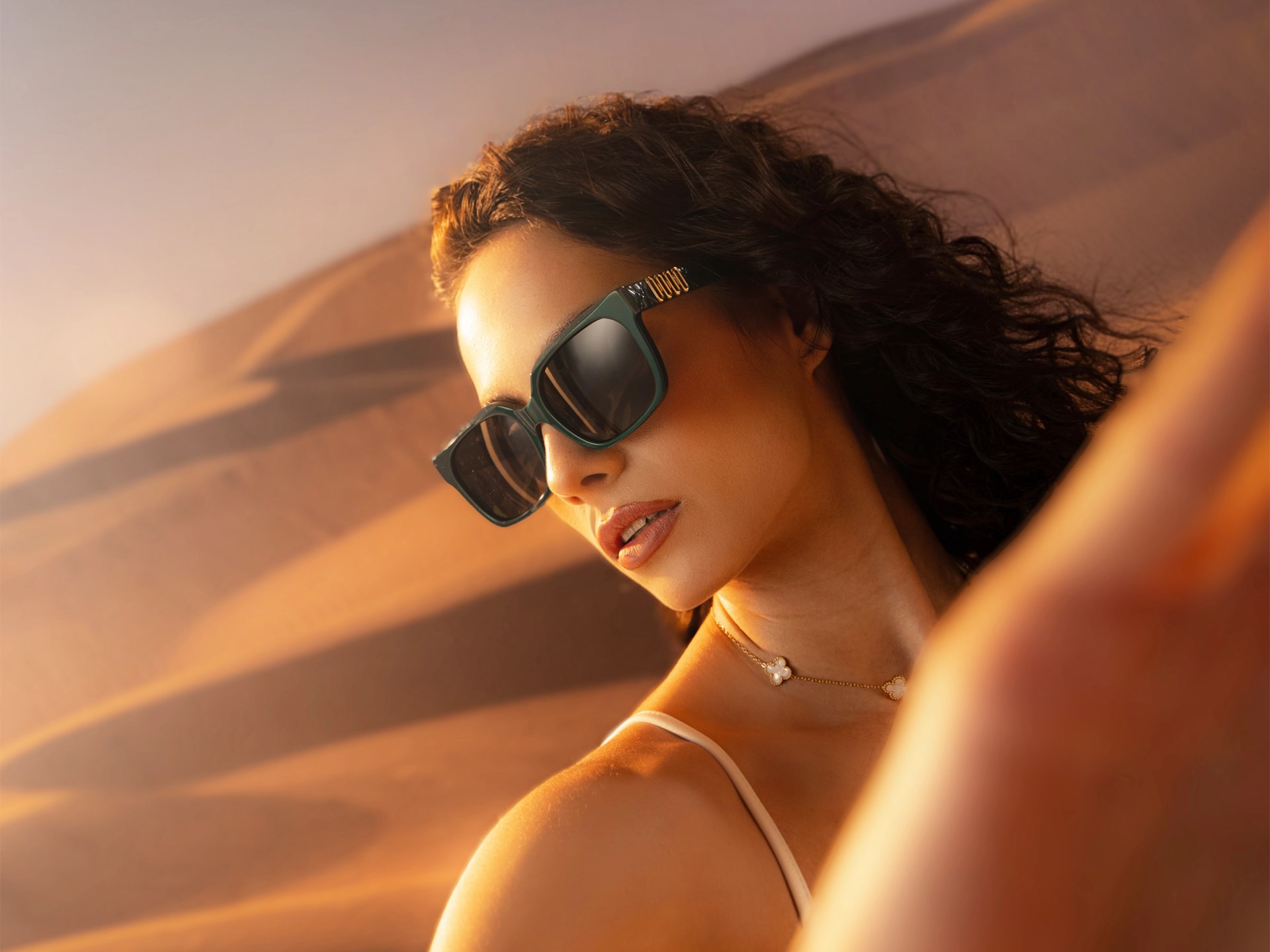 Square Full-Rim Dark Grey Tint Sunglasses