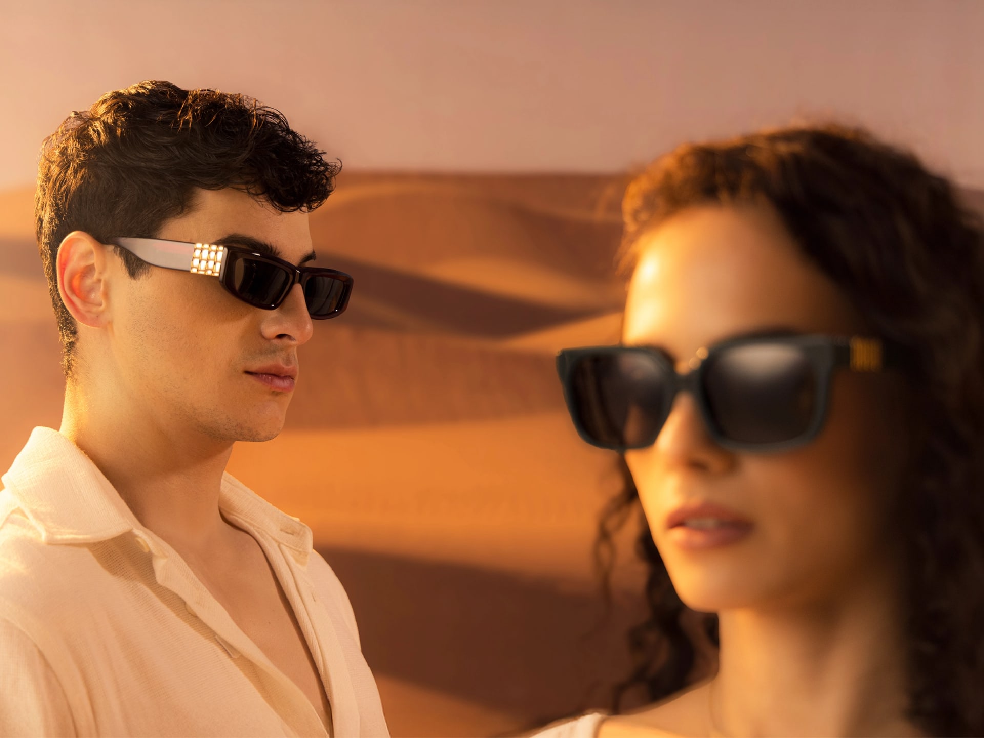 Square Full-Rim Dark Grey Tint Sunglasses