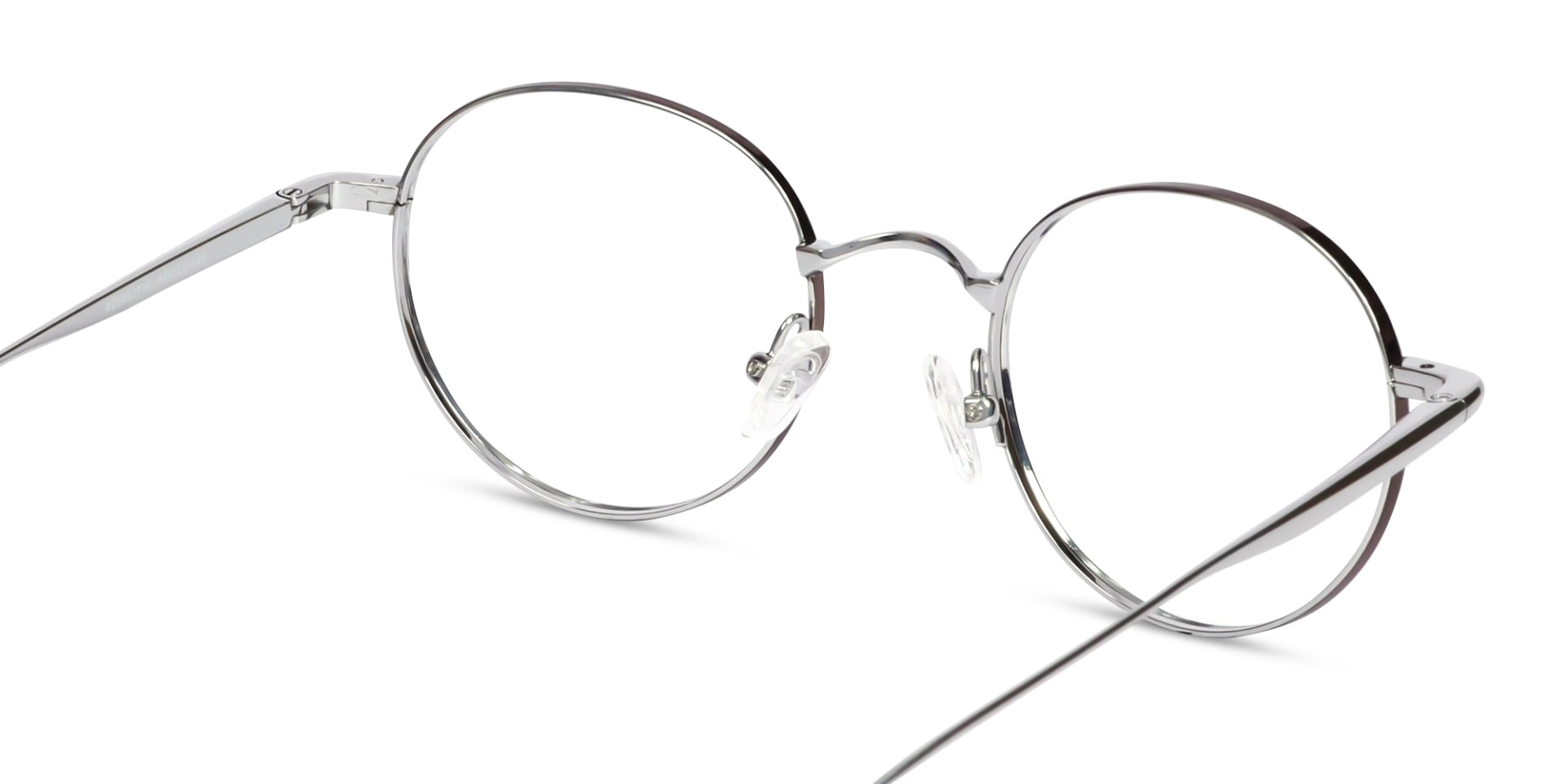 Gunmetal & Silver Round Full-rim Eyeglasses