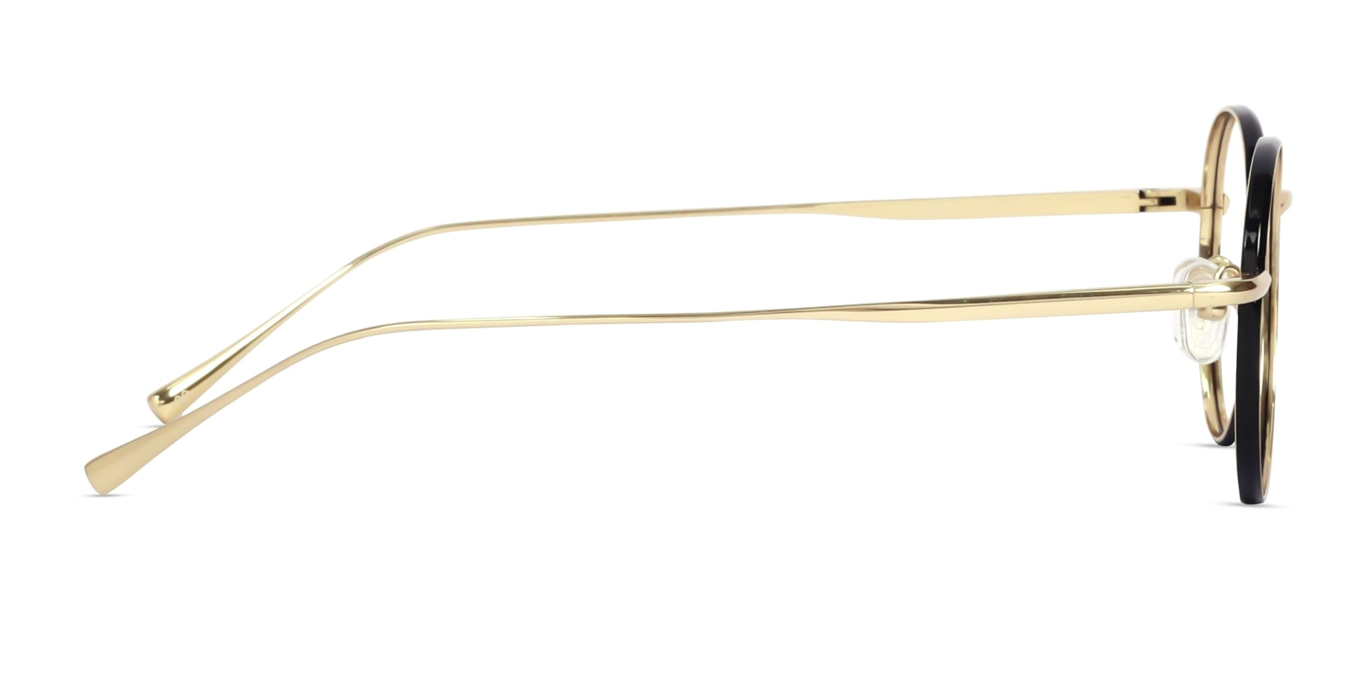 Champagne Gold & Black Metal Glasses-4