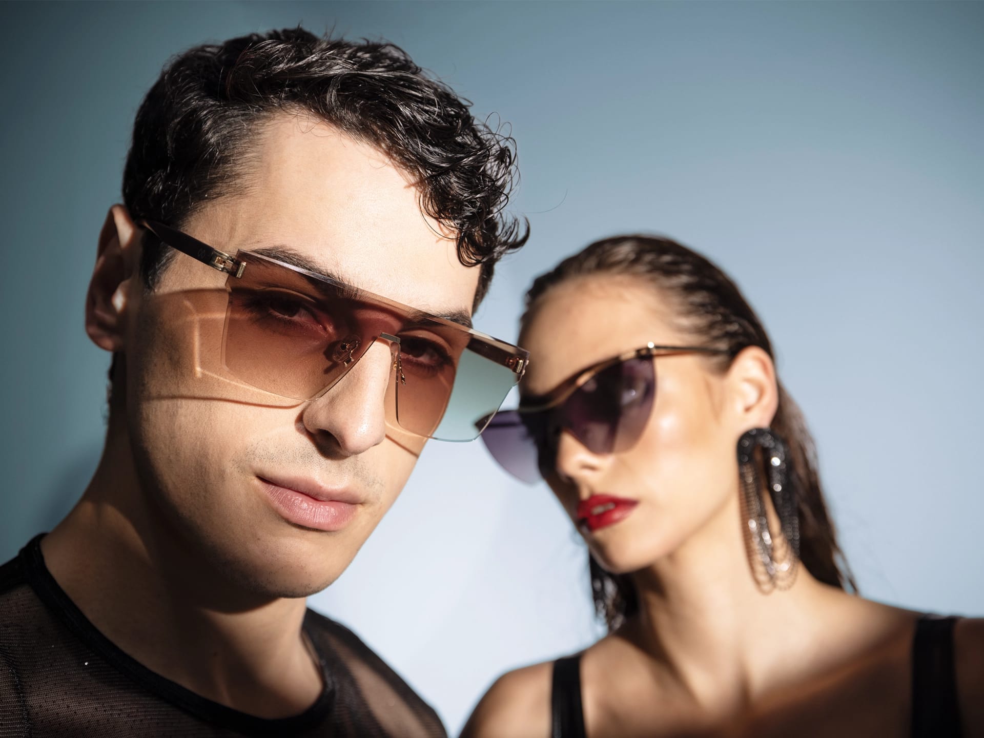 Cat-Eye Purpelish Grey Gradient Tint Sunglasses